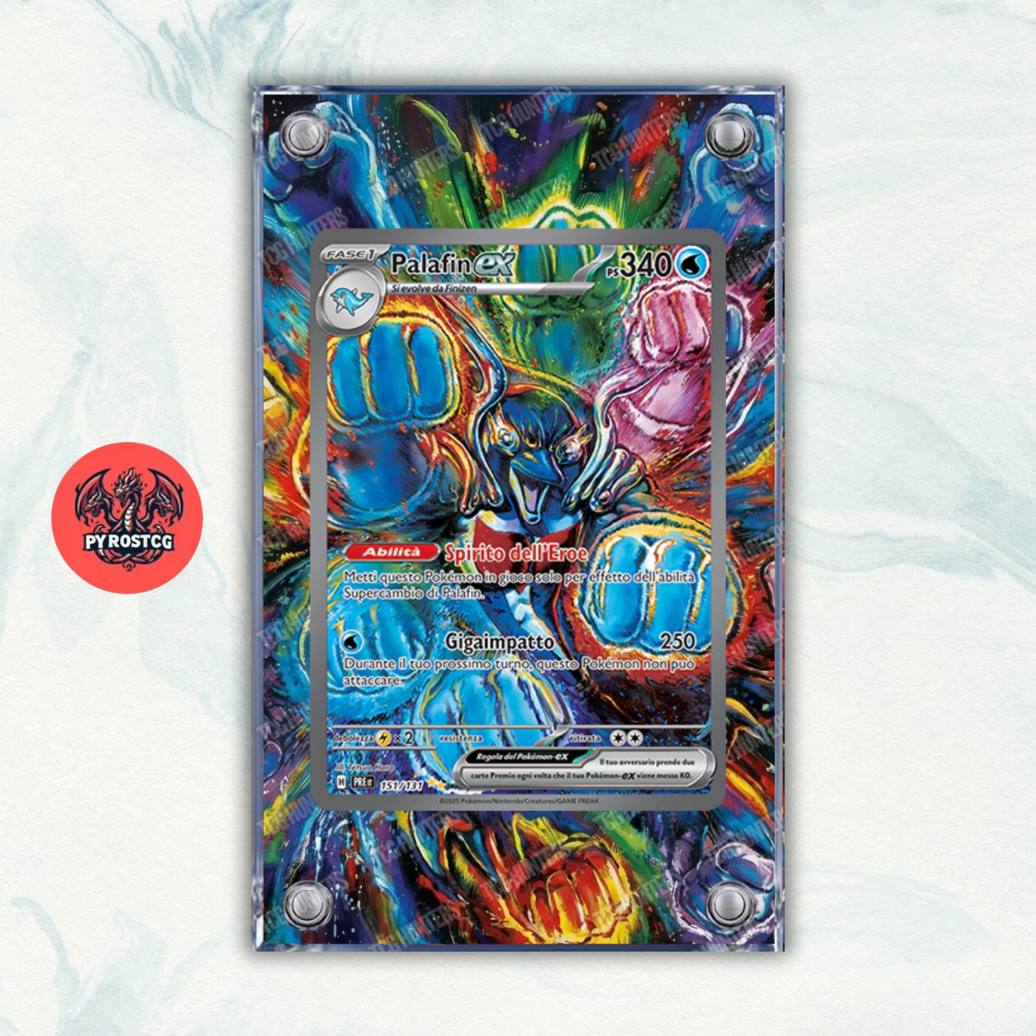 Pokémon Teca Magnetica Acrilico Extended Art - Palafin ex PRE 151 | Display Case0
