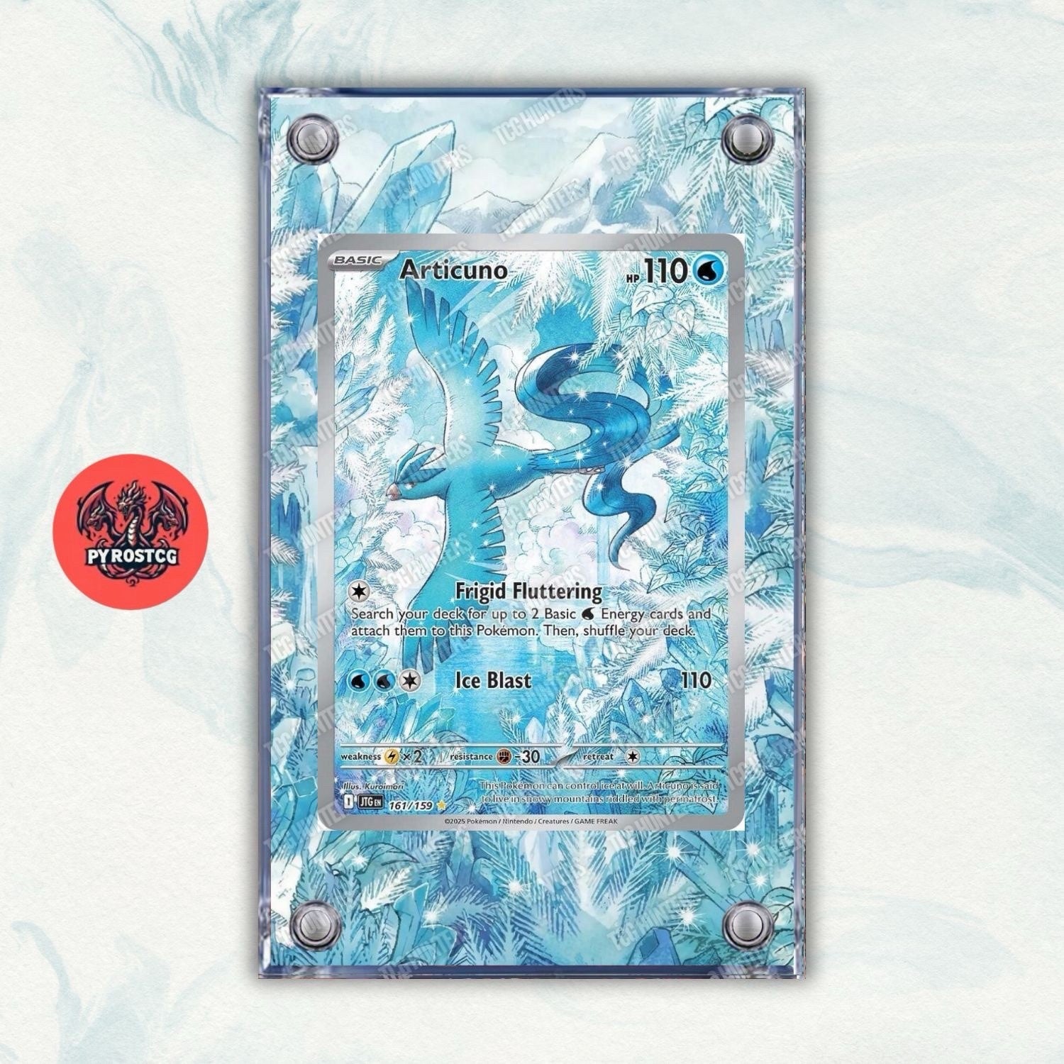 Pokémon Teca Magnetica Acrilico Extended Art - Articuno JTG 161 | Display Case0