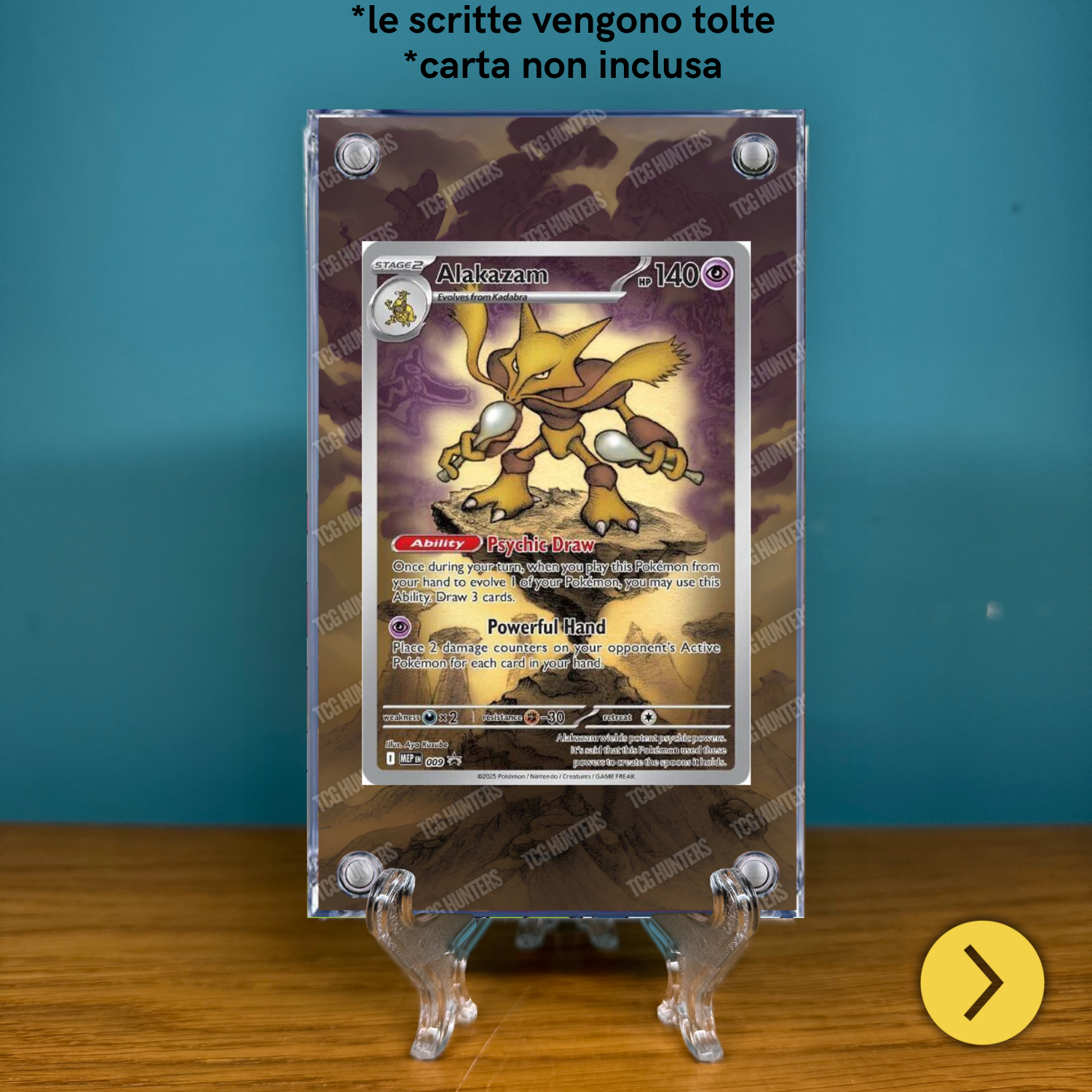 Pokémon Teca Magnetica Acrilico Extended Art - Alakazam MEP 009 | Display Case1