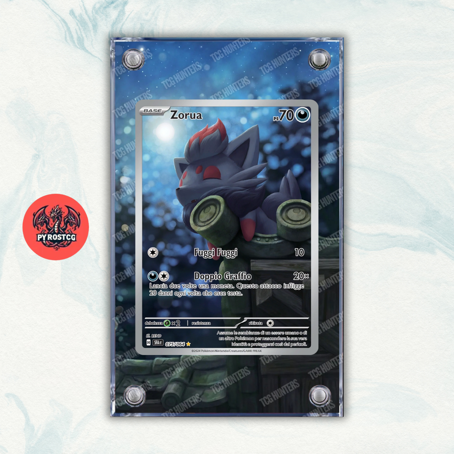Pokémon Teca Magnetica Acrilico Extended Art - Zorua (SFA 075) | Display Case0