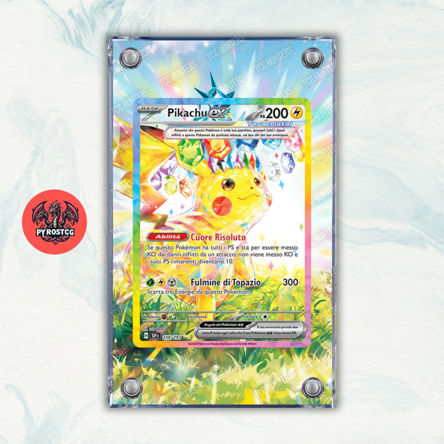 Pokémon Teca Magnetica Acrilico Extended Art - Pikachu ex SSP 238 | Display Case0