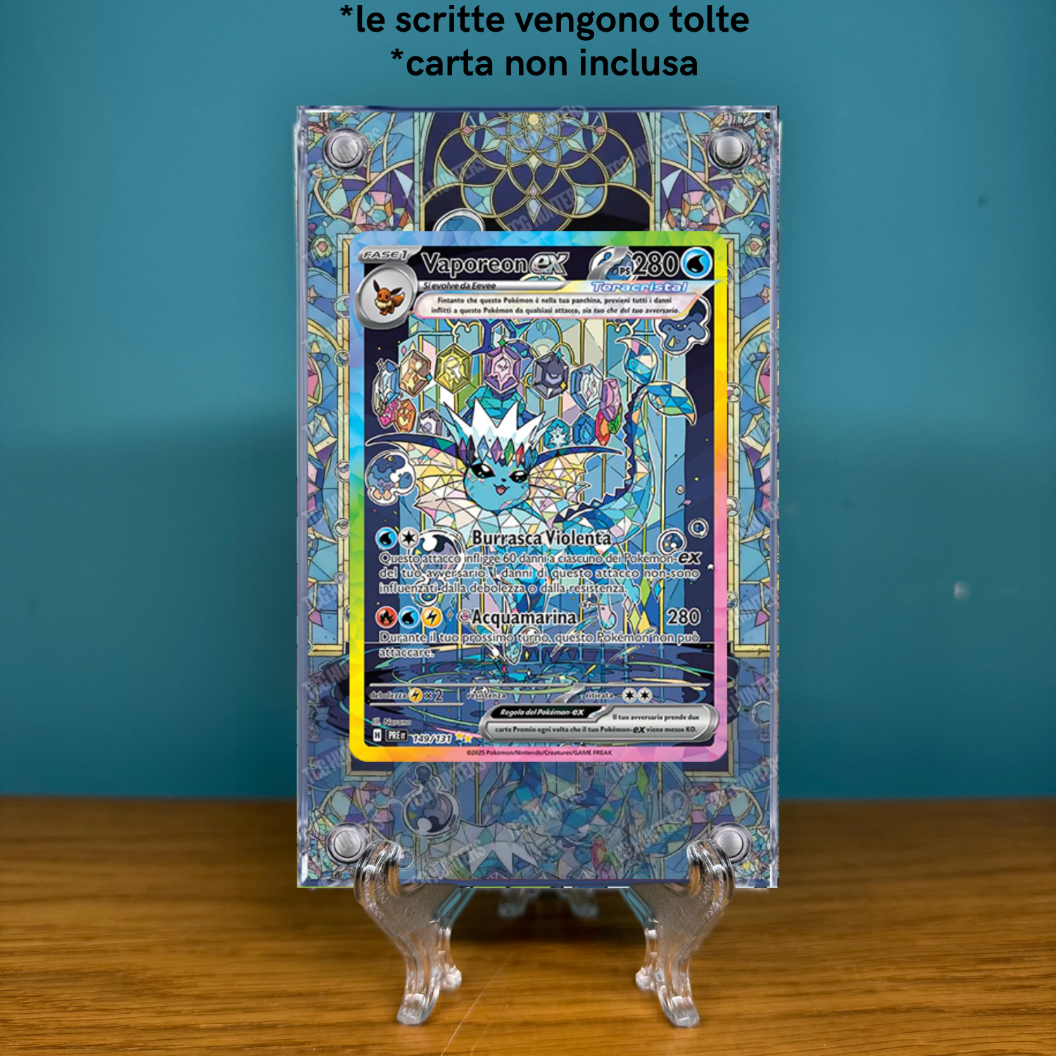 Pokémon Teca Magnetica Extended Art - Vaporeon ex (PRE 149) | Display Case1