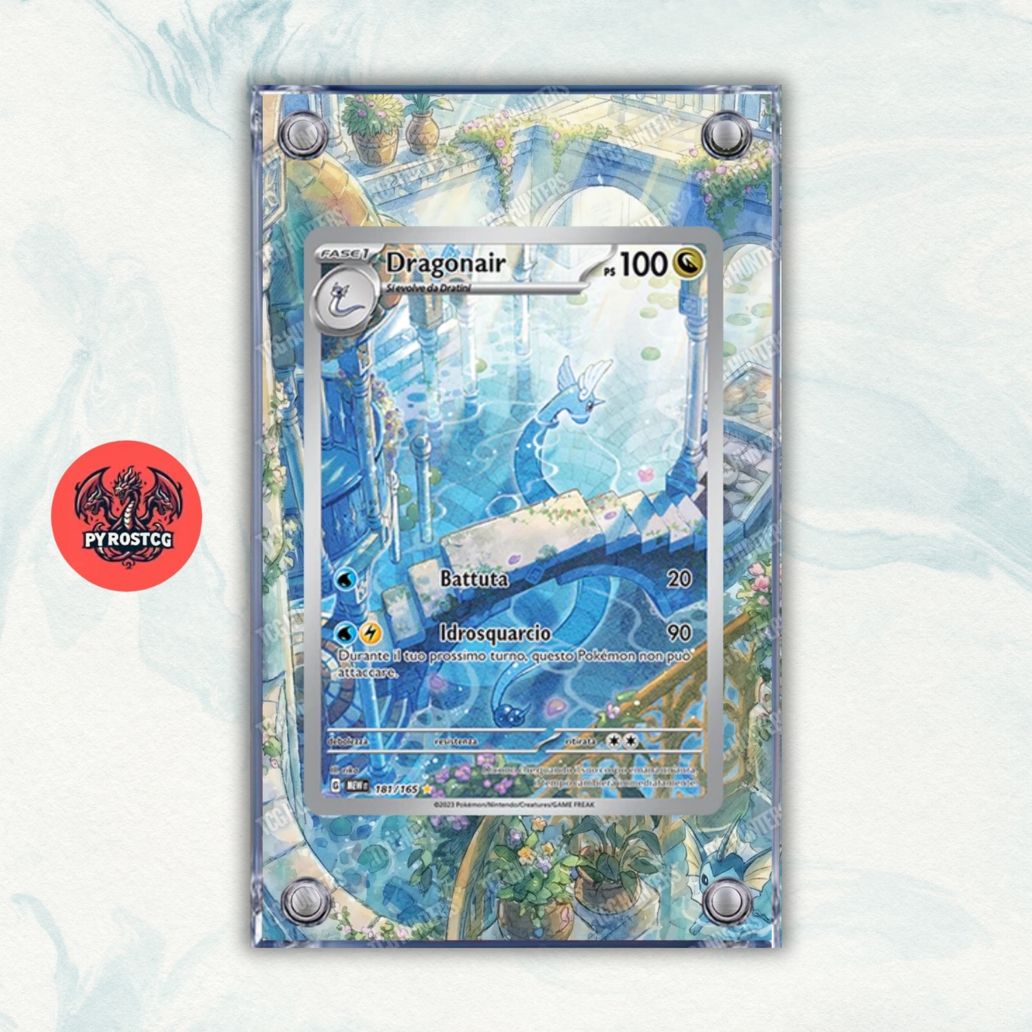 Pokémon Teca Magnetica Acrilico Extended Art - Dragonair MEW 181 | Display Case0