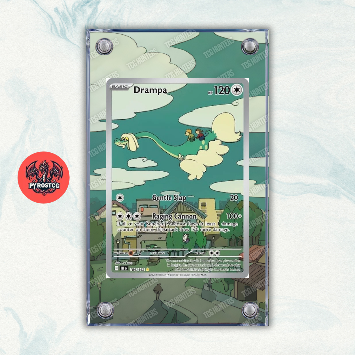 Pokémon Teca Magnetica Acrilico Extended Art - Drampa (TEF 184)  | Display Case0