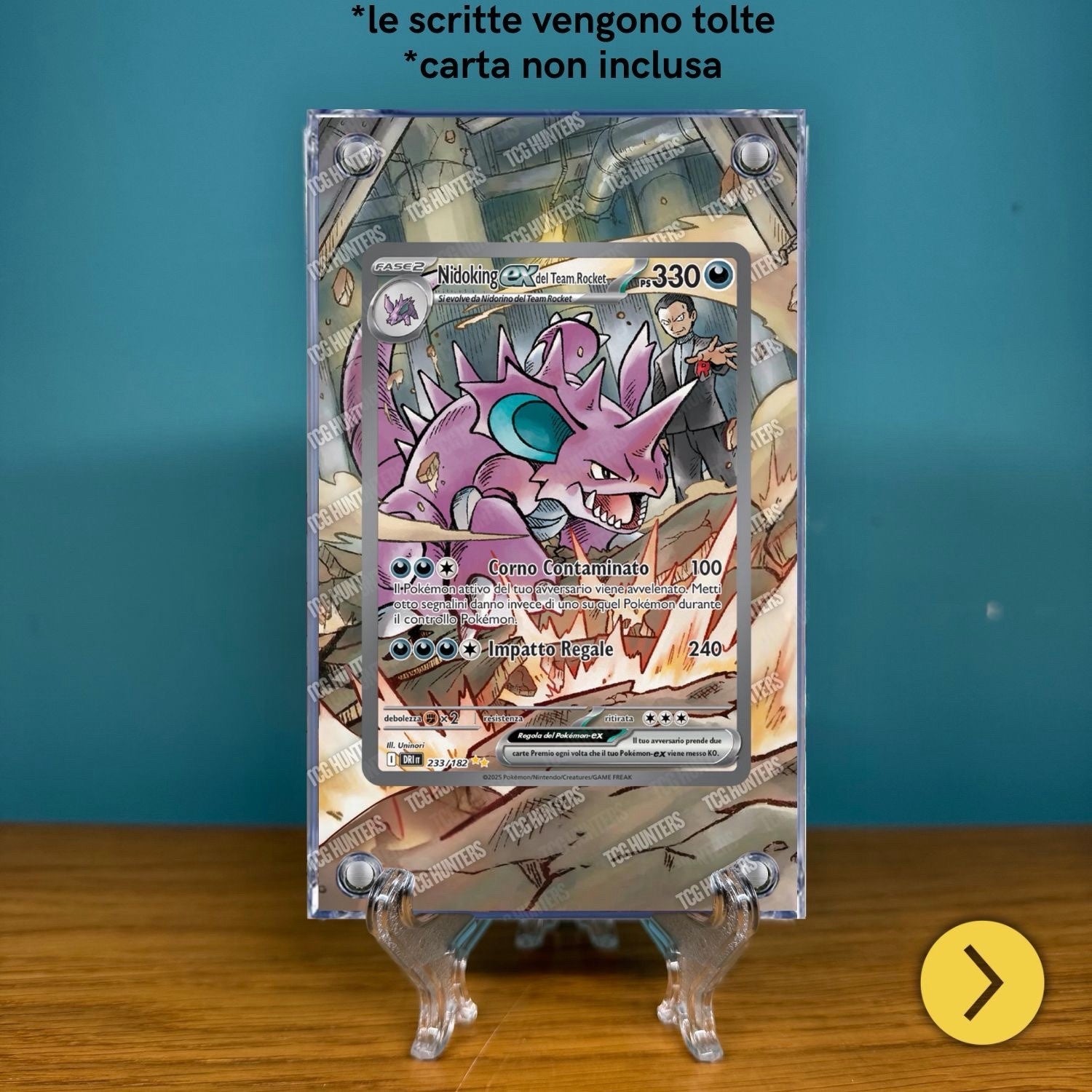 Pokémon Teca Magnetica Acrilico Extended Art - Nidoking DRI 233 | Display Case1