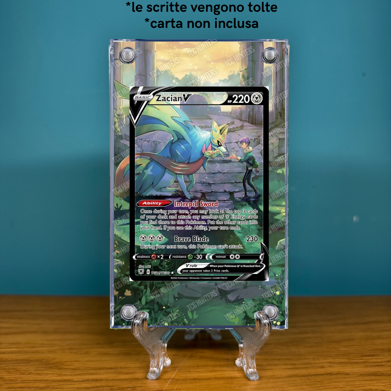 Pokémon Teca Magnetica Acrilico Extended Art - Zacian V ASR TG21 | Display Case1