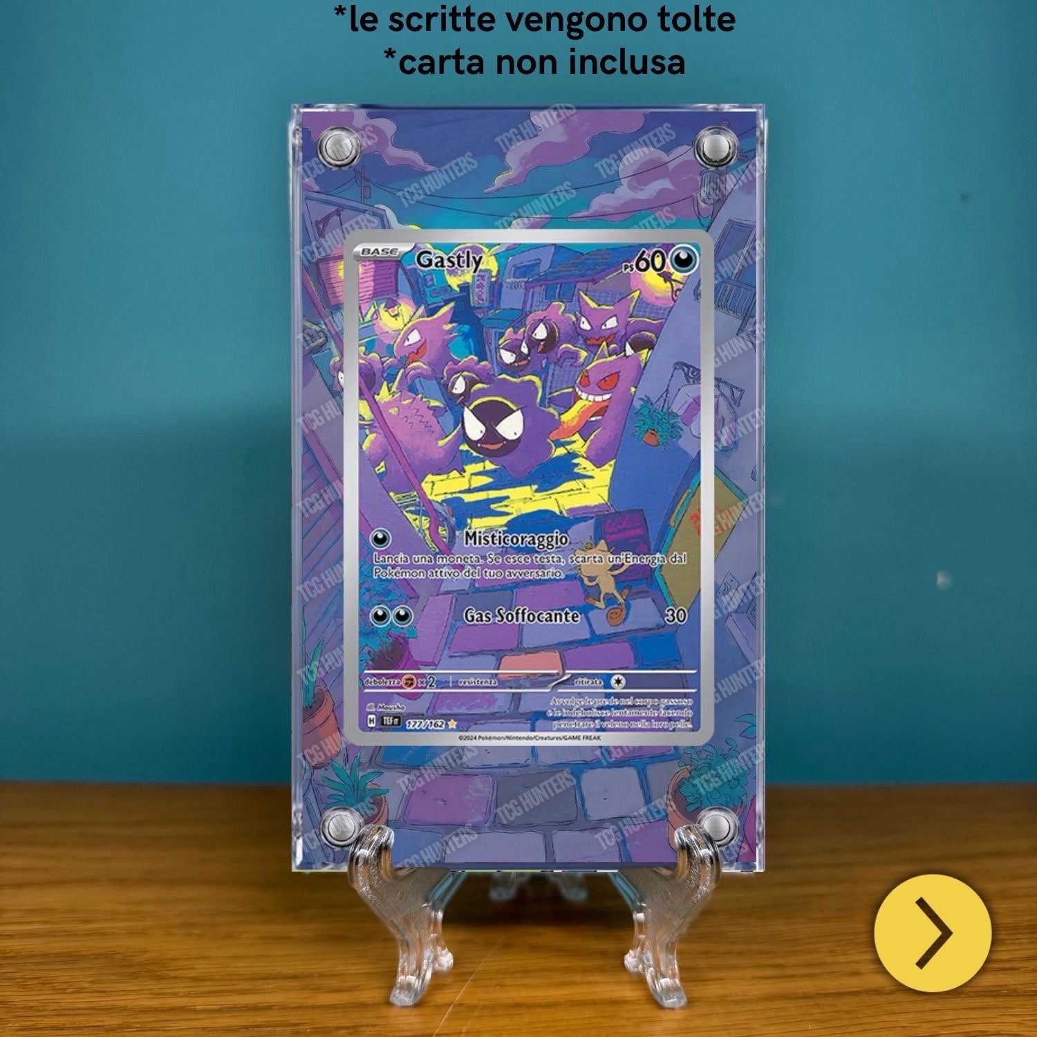 Pokémon Teca Magnetica Acrilico Extended Art - Gastly TEF 177 | Display Case1