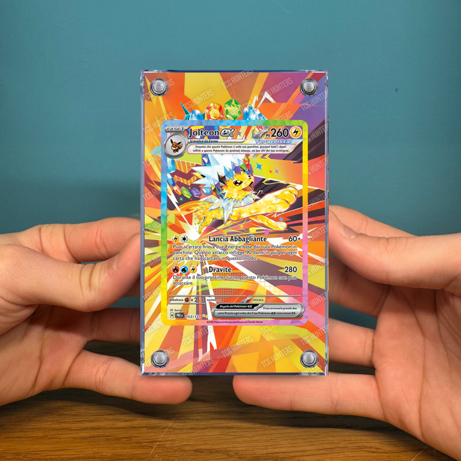 Pokémon Teca Magnetica Acrilico Extended Art - Jolteon PRE 153 | Display Case2