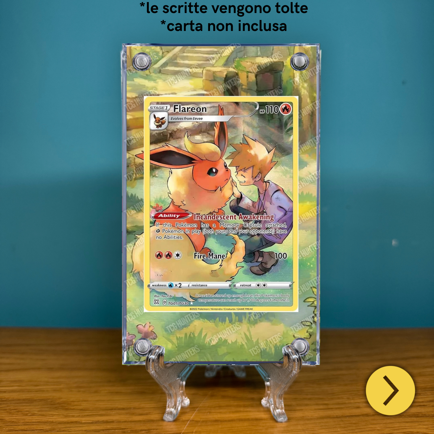 Pokémon Teca Magnetica Acrilico Extended Art - Flareon (BRS TG01) | Display Case1