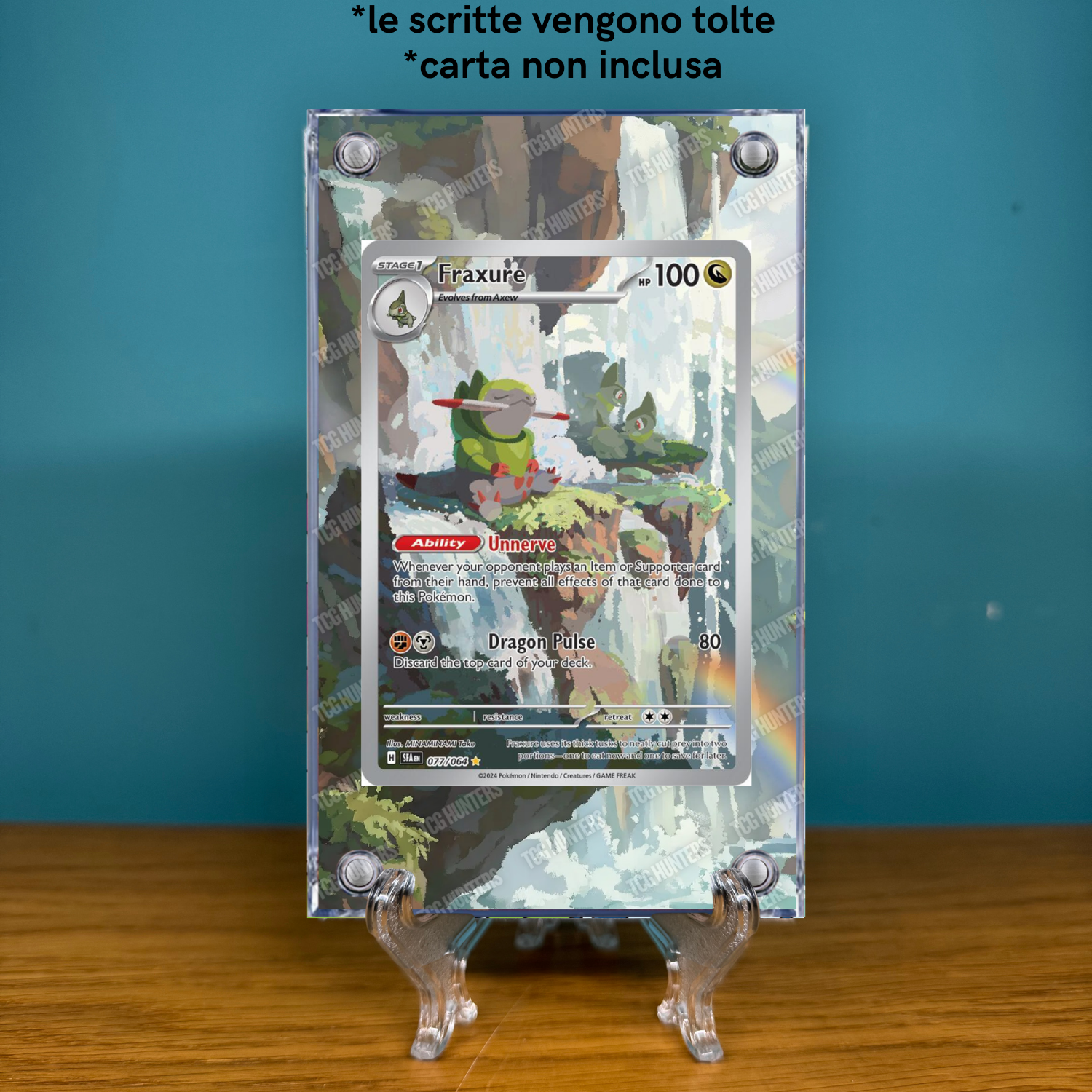 Pokémon Teca Magnetica Acrilico Extended Art - Fraxure (SFA 077) | Display Case1