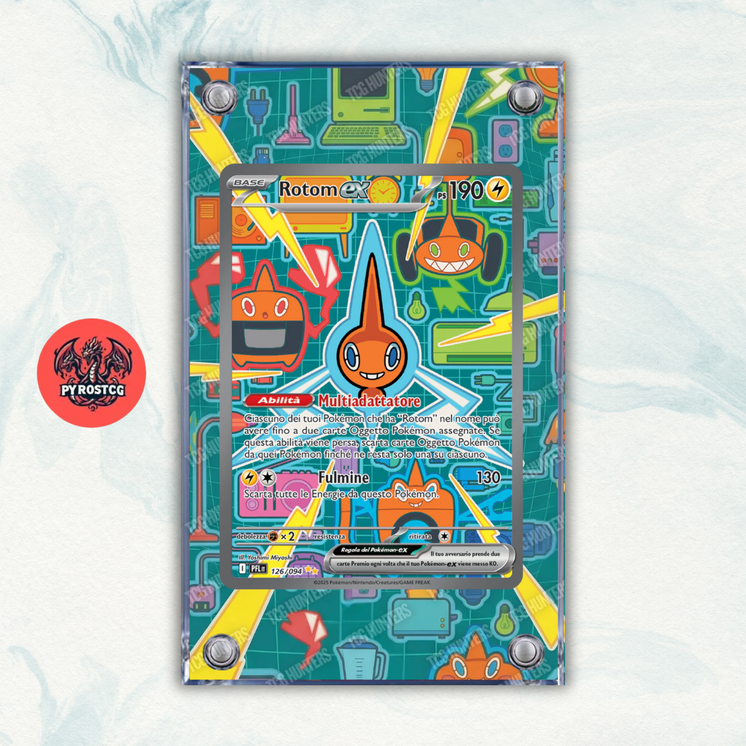 Pokémon Teca Magnetica Acrilico Extended Art - Rotom ex PFL 126 | Display Case0