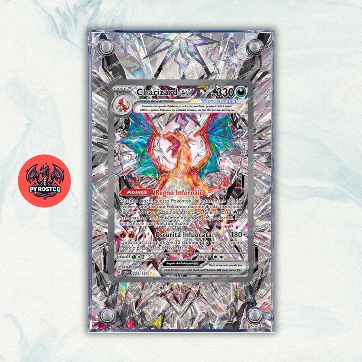 Pokémon Teca Magnetica Acrilico Extended Art - Charizard 223 | Display Case0