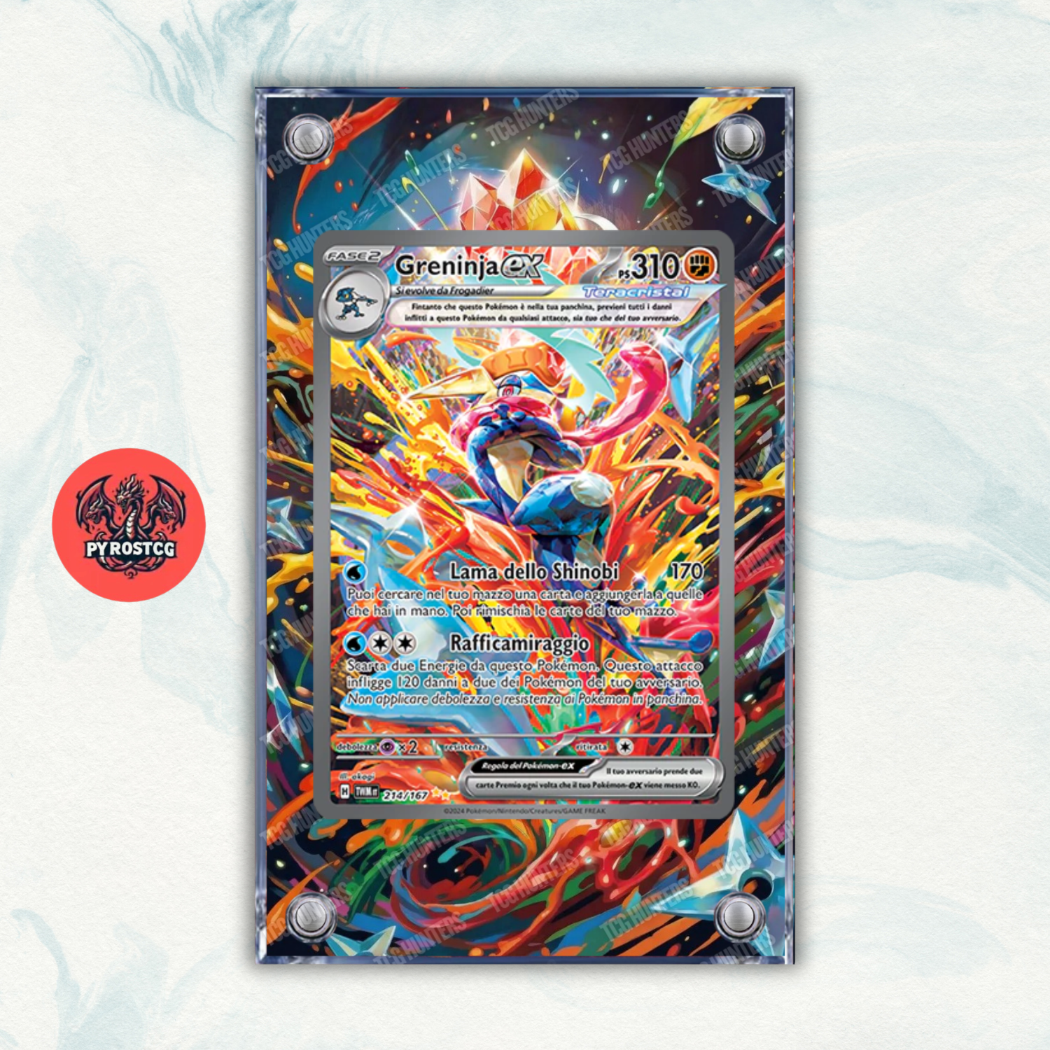 Pokémon Teca Magnetica Acrilico Extended Art - Greninja TWM 217 | Display Case0