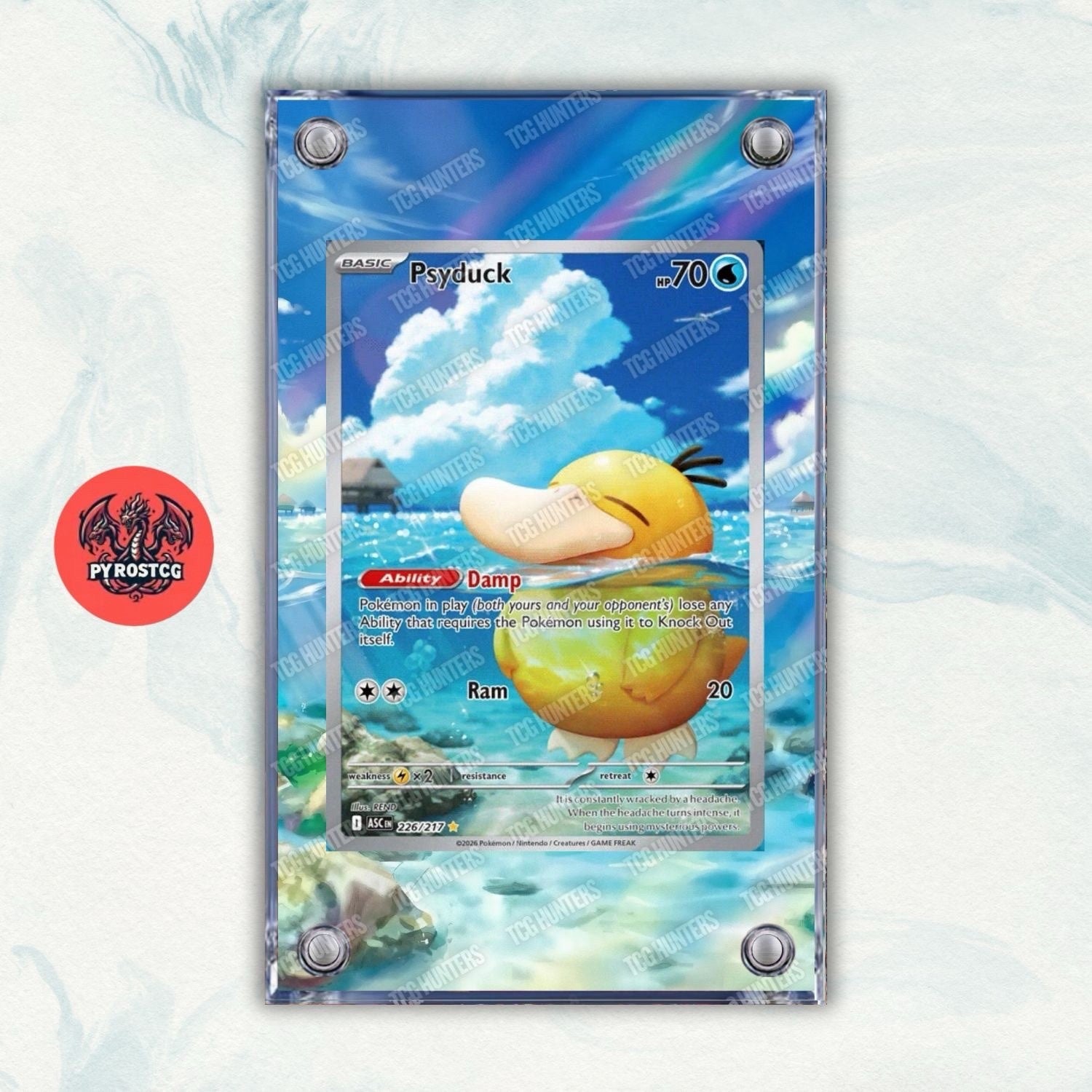 Pokémon Teca Magnetica Acrilico Extended Art - Psyduck ASC 226 | Display Case0