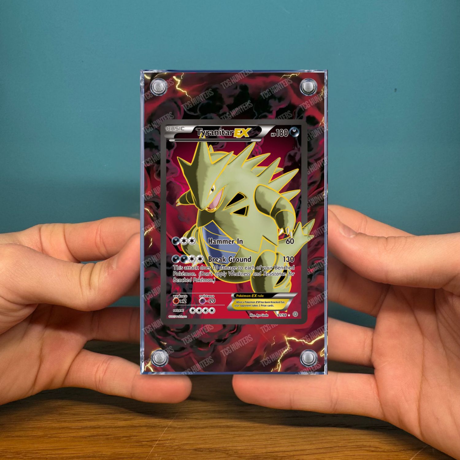 Pokémon Teca Magnetica Acrilico Extended Art - Tyranitar AOR 91 | Display Case2