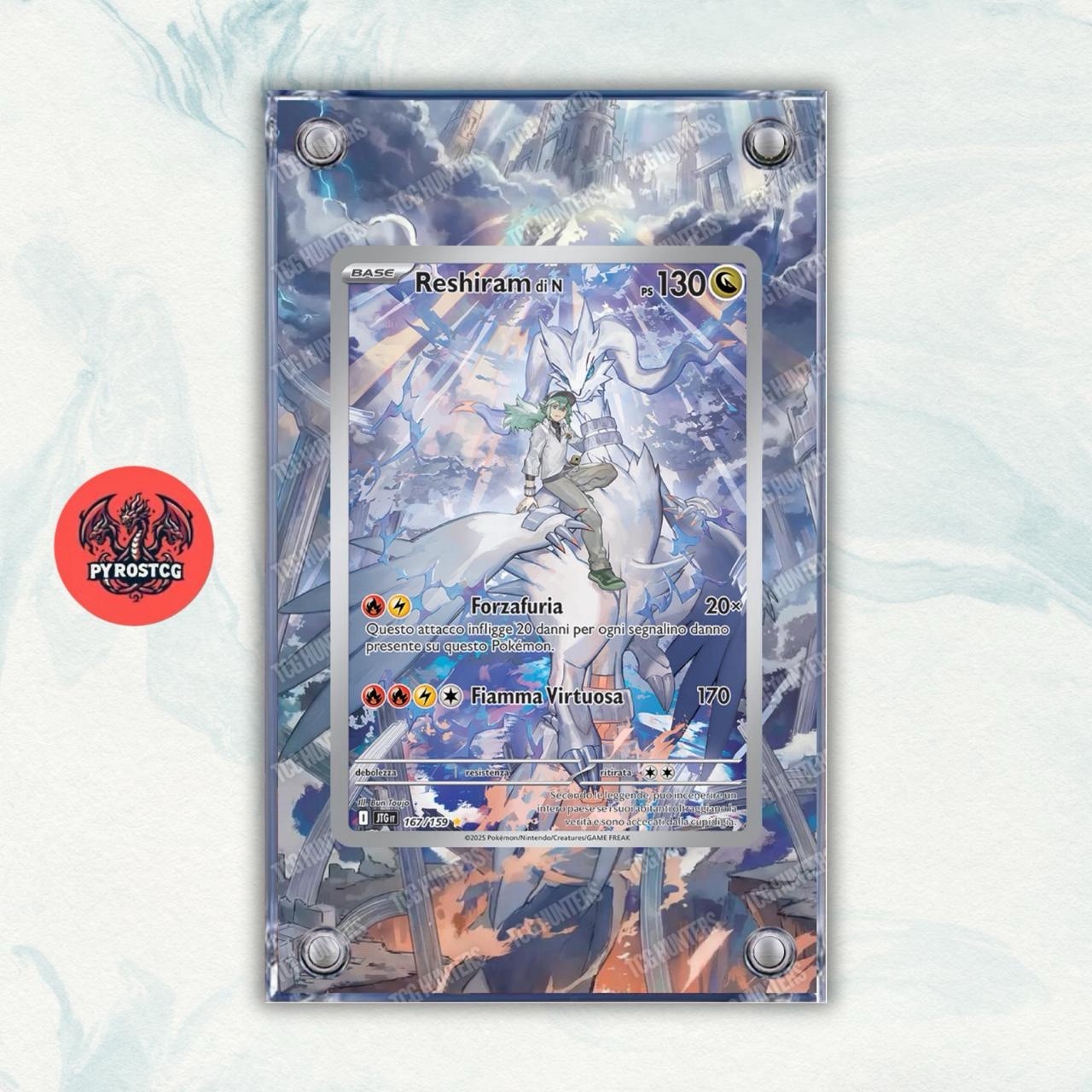 Pokémon Teca Magnetica Acrilico Extended Art - Reshiram JTG 167 | Display Case0