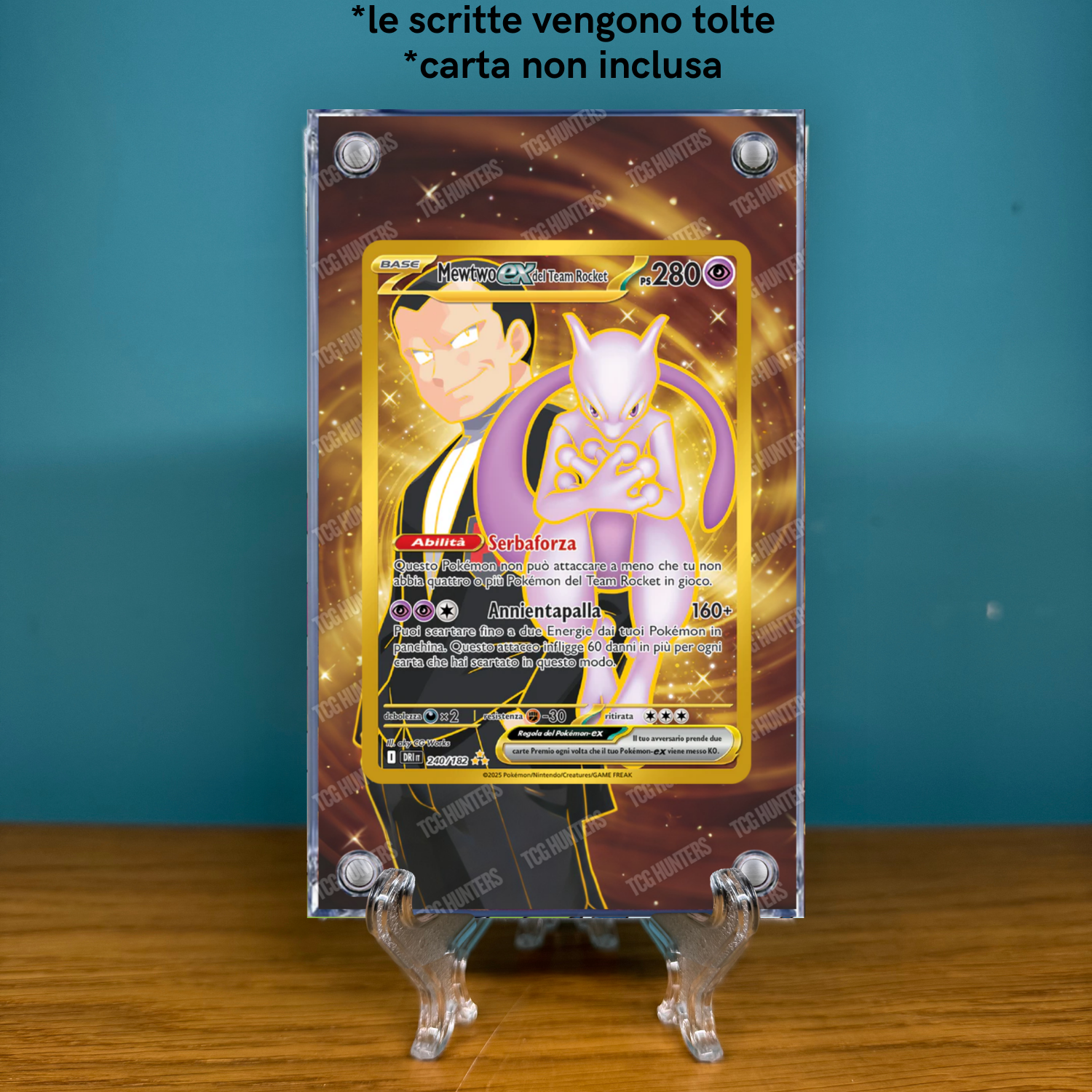 Pokémon Teca Magnetica Acrilico Extended Art - Mewtwo DRI 240 | Display Case1