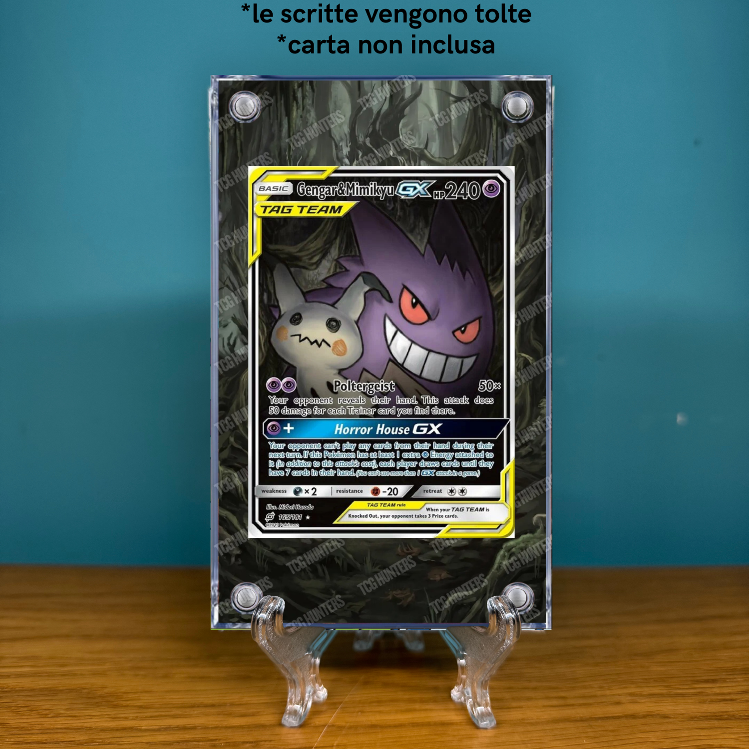 Pokémon Teca Magnetica Extended Art - Gengar e Mimikyu GX TEU 165 | Display Case1