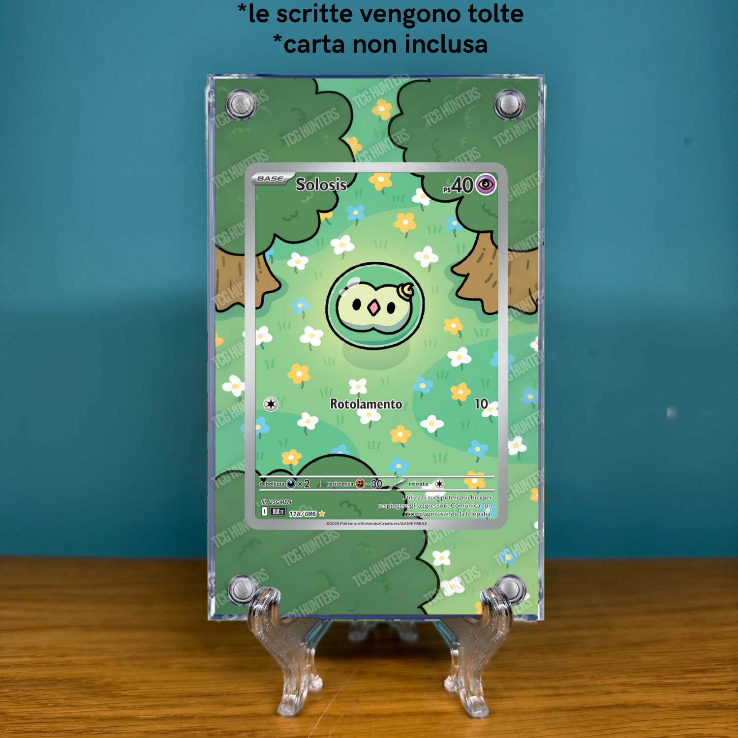 Pokémon Teca Magnetica Acrilico Extended Art - Solosis (BLK 118) | Display Case1