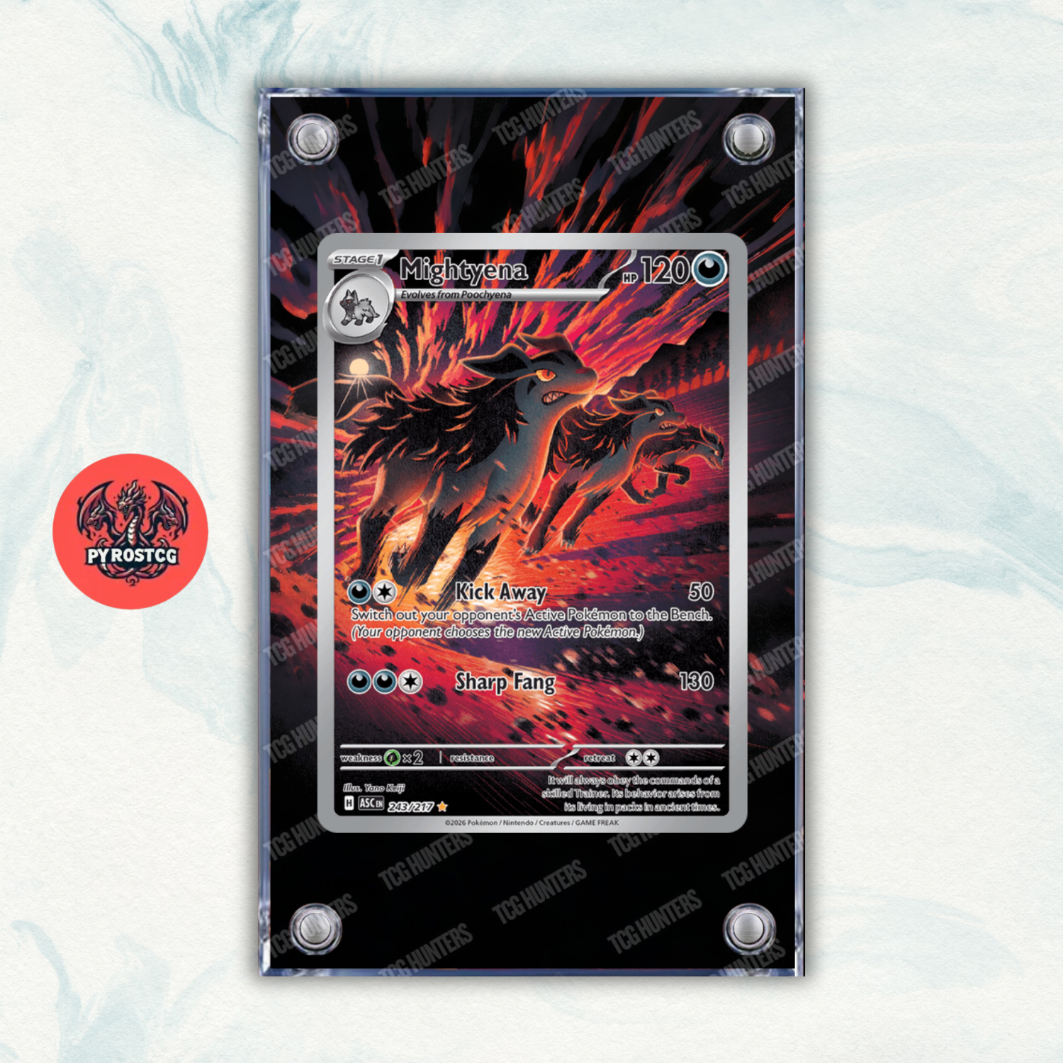 Pokémon Teca Magnetica Acrilico Extended Art - Mightyena ASC 243 | Display Case0