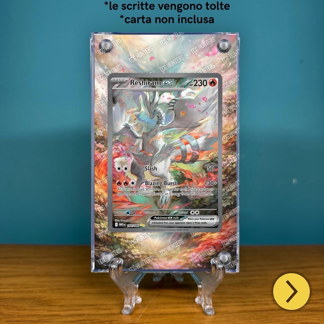 Pokémon Teca Magnetica Acrilico Extended Art - Reshiram WHT 166 | Display Case1