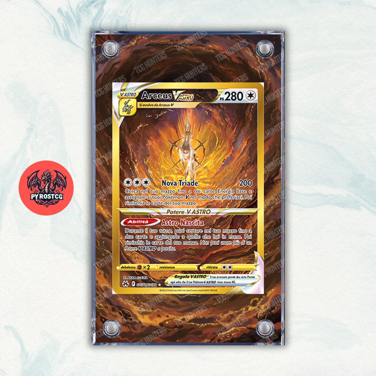Pokémon Teca Magnetica Acrilico Extended Art - Arceus CRZ GG70 | Display Case0