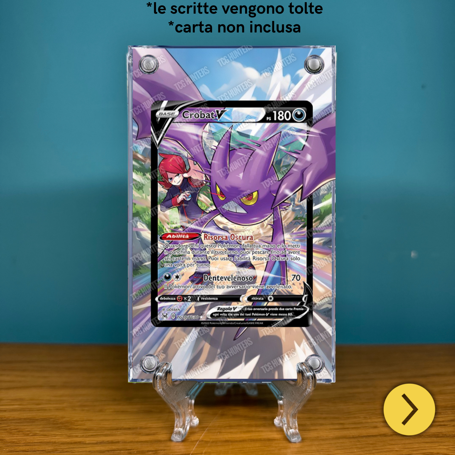 Pokémon Teca Magnetica Acrilico Extended Art - Crobat V LOR TG20 | Display Case1