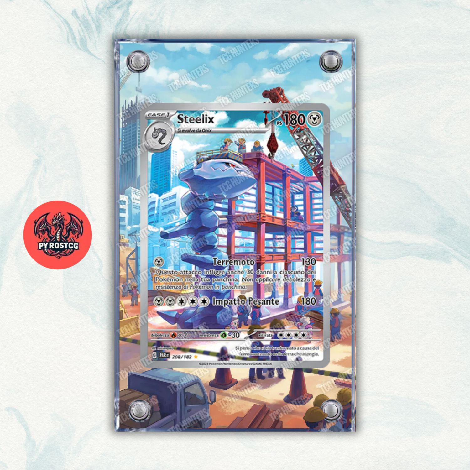 Pokémon Teca Magnetica Acrilico Extended Art - Steelix (PAR 208) | Display Case0