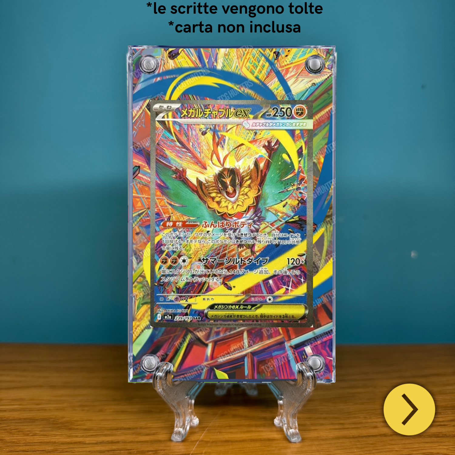 Pokémon Teca Magnetica Acrilico Extended Art - Hawlucha ASC 283 | Display Case1