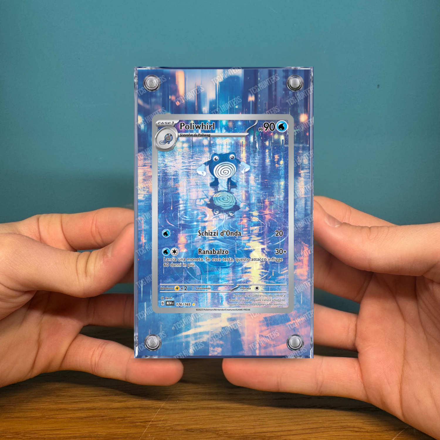 Pokémon Teca Magnetica Acrilico Extended Art - Poliwhirl MEW 176 | Display Case2