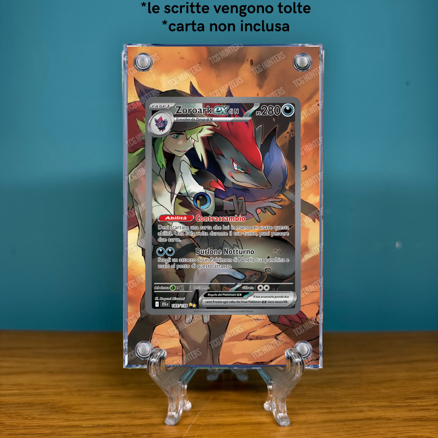 Pokémon Teca Magnetica Acrilico Extended Art - Zoroark JTG 185 | Display Case1