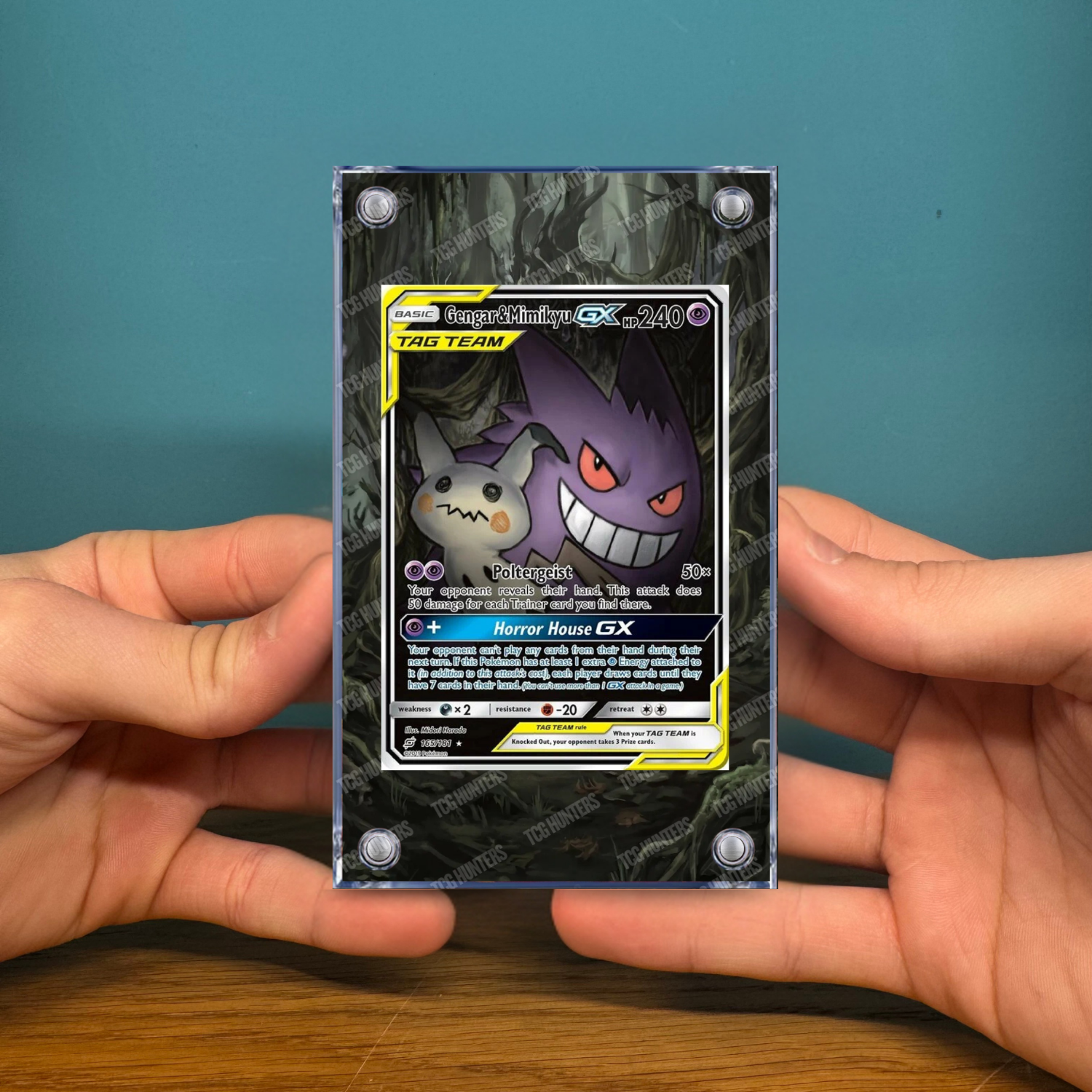 Pokémon Teca Magnetica Extended Art - Gengar e Mimikyu GX TEU 165 | Display Case2