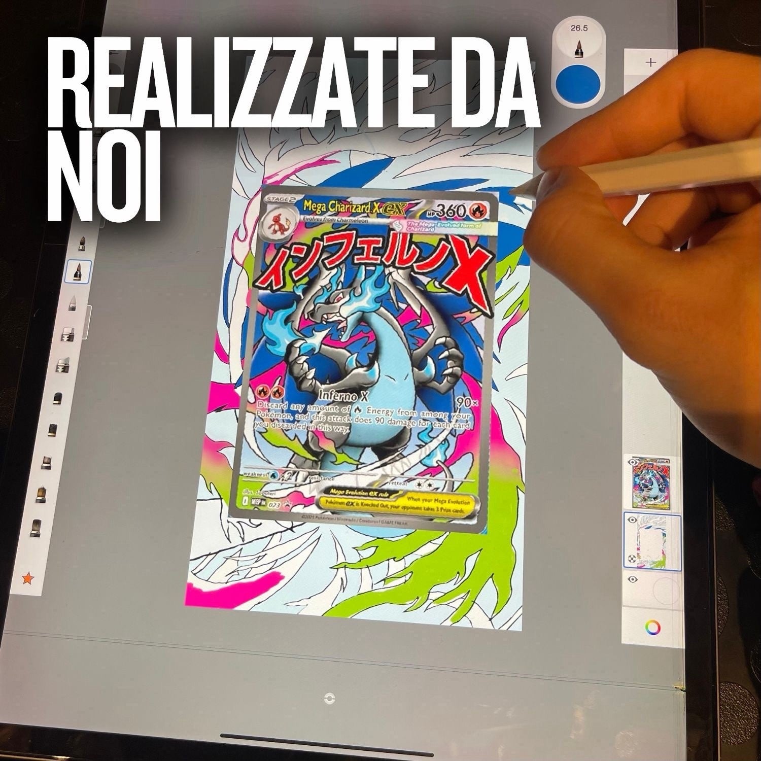 Pokémon Charizard SWSH 262 Custodia Magnetica Protettiva Grafica Personalizzata2