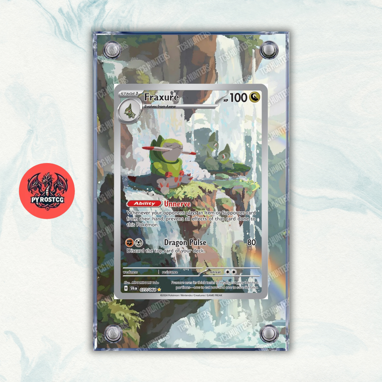 Pokémon Teca Magnetica Acrilico Extended Art - Fraxure (SFA 077) | Display Case0