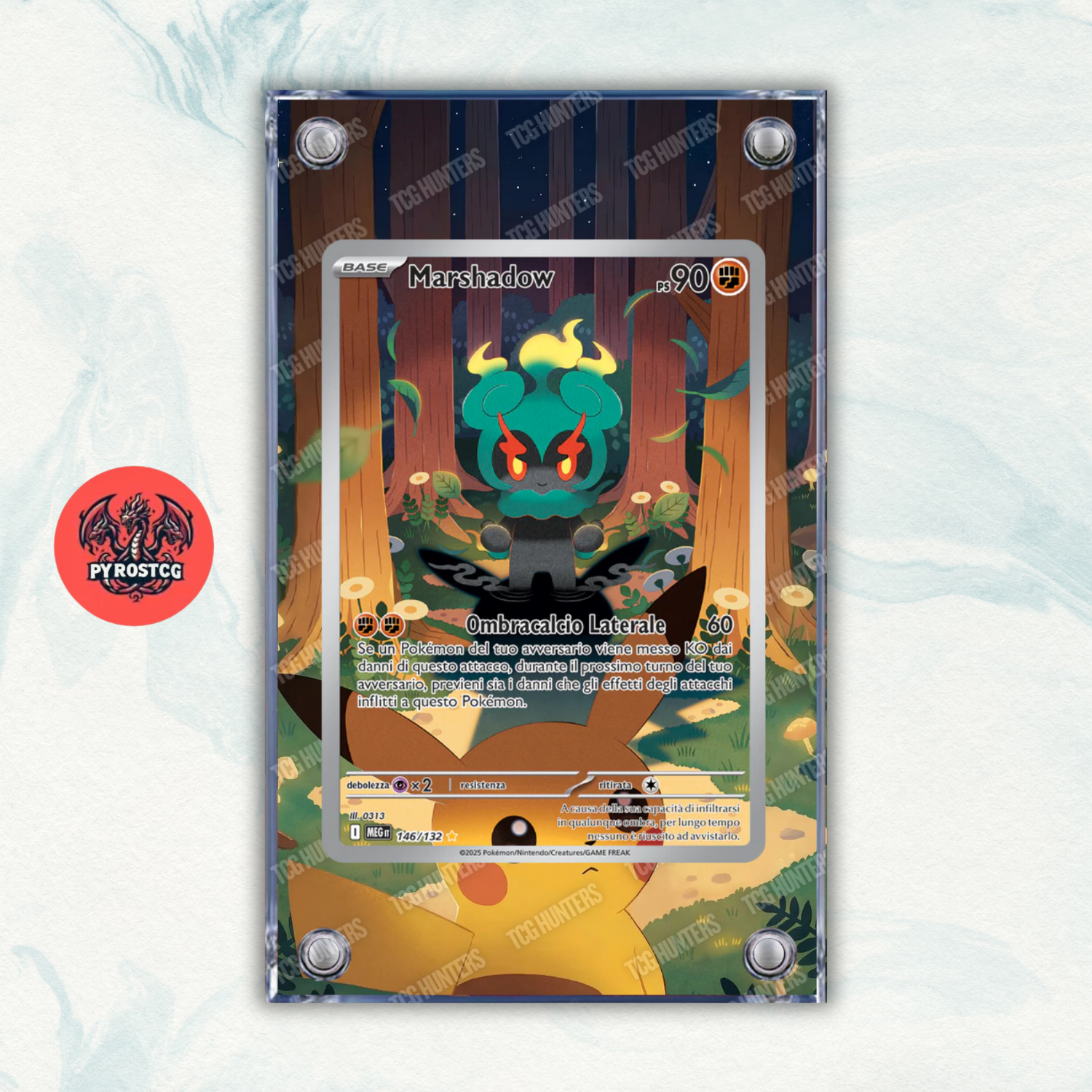 Pokémon Teca Magnetica Acrilico Extended Art - Marshadow MEG 146 | Display Case0