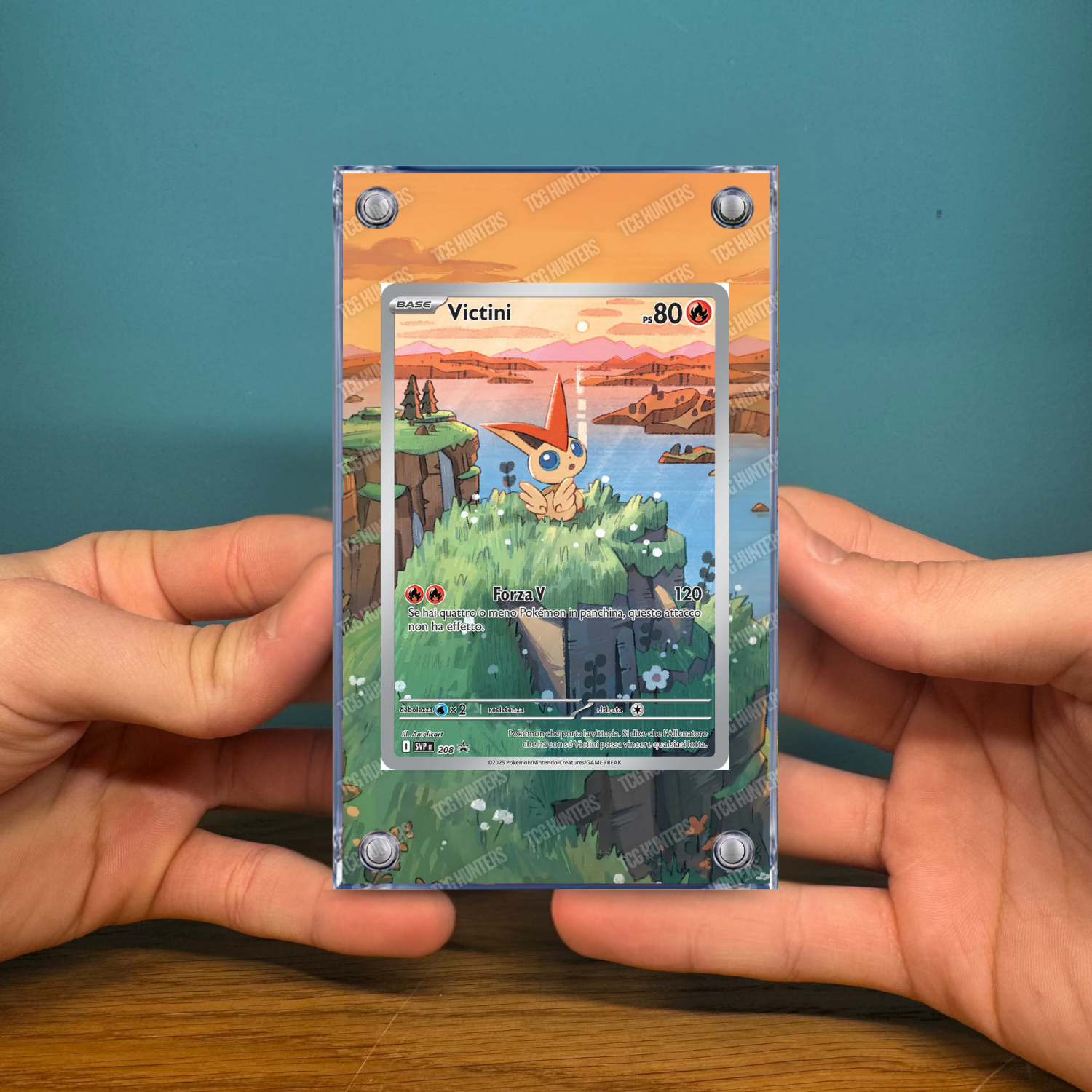 Pokémon Teca Acrilico Extended Art - Victini SVP 208 SV Promo | Display Case3
