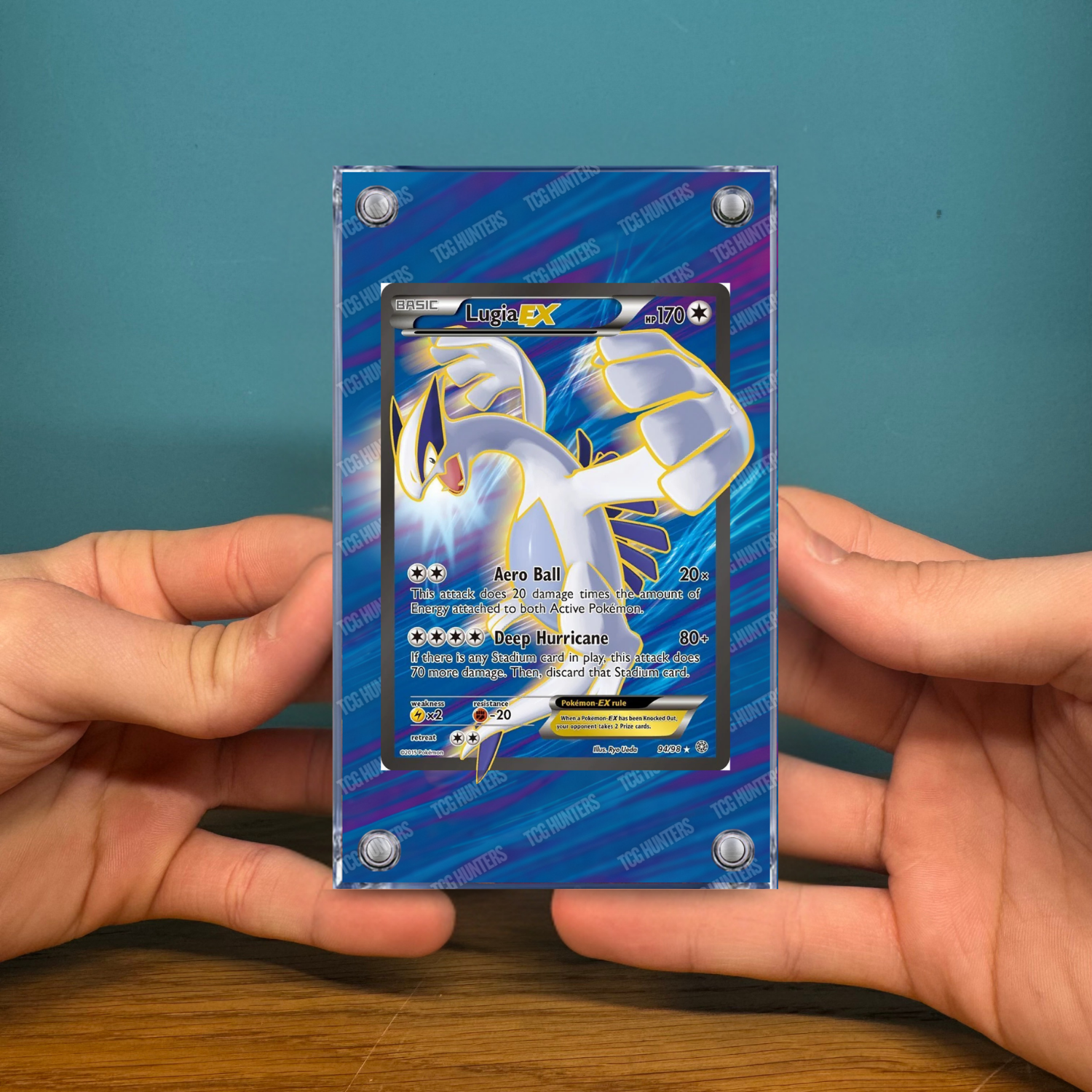 Pokémon Teca Magnetica Acrilico Extended Art - Lugia EX (AOR 94) | Display Case2