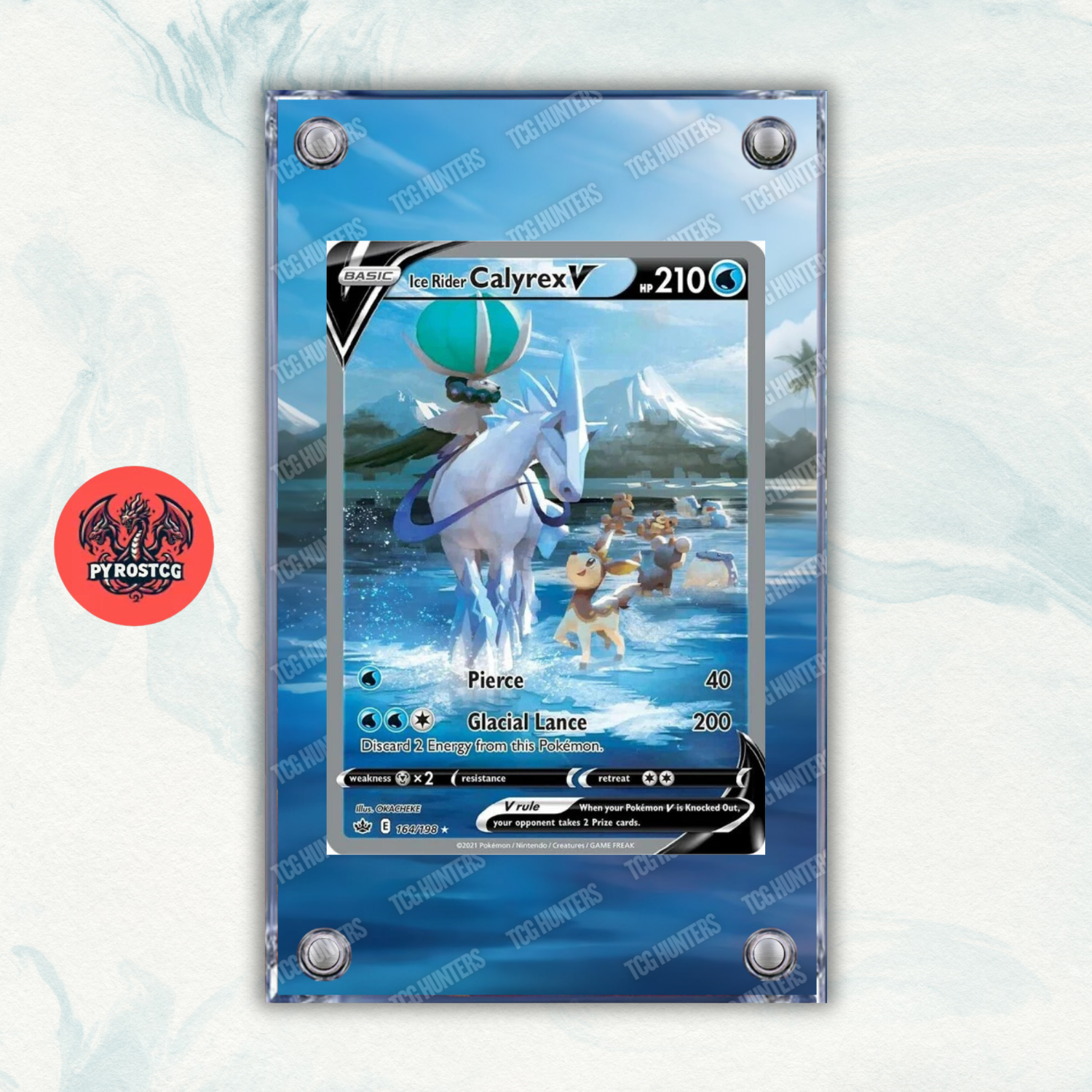 Pokémon Teca Magnetica Extended Art - Calyrex Glaciale CRE 164 | Display Case0