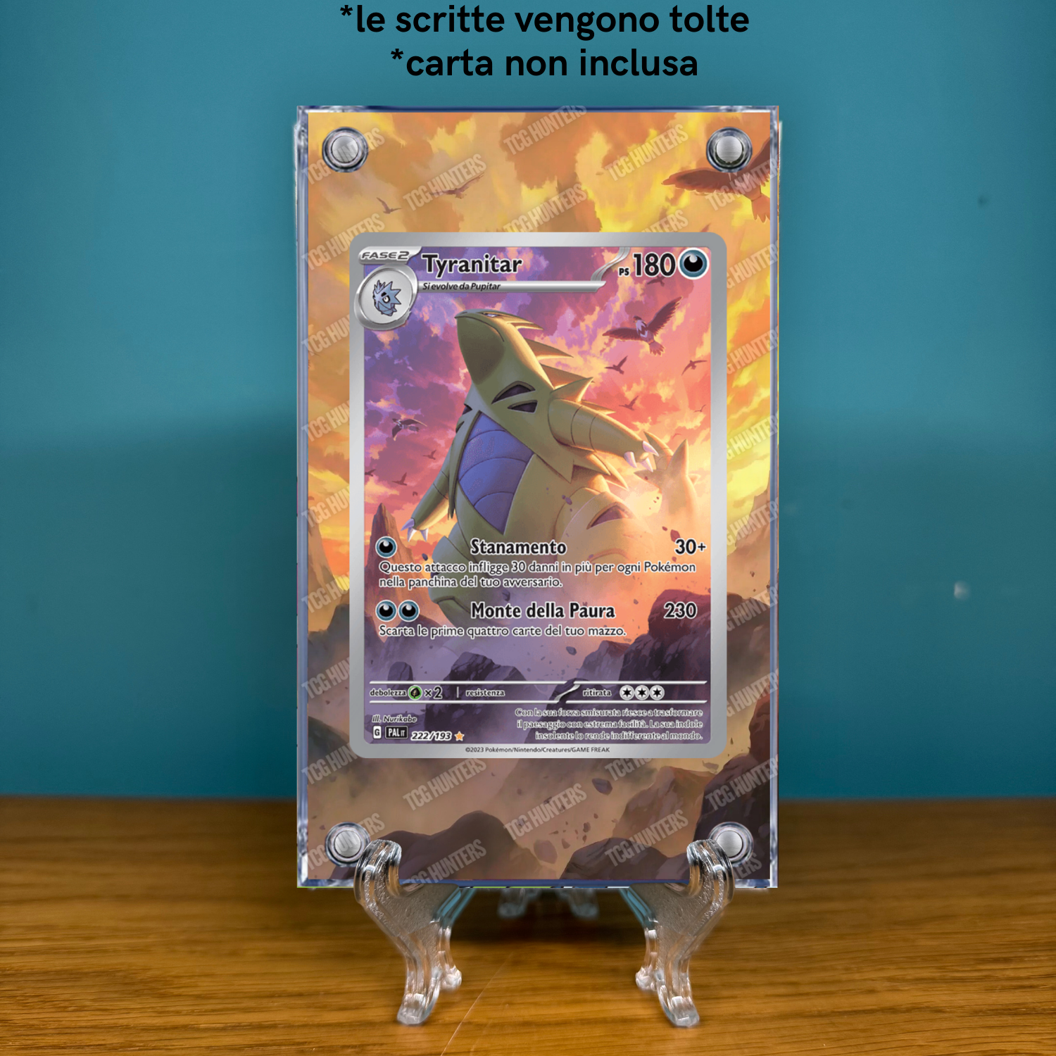 Pokémon Teca Magnetica Acrilico Extended Art - Tyranitar PAL 222 | Display Case1
