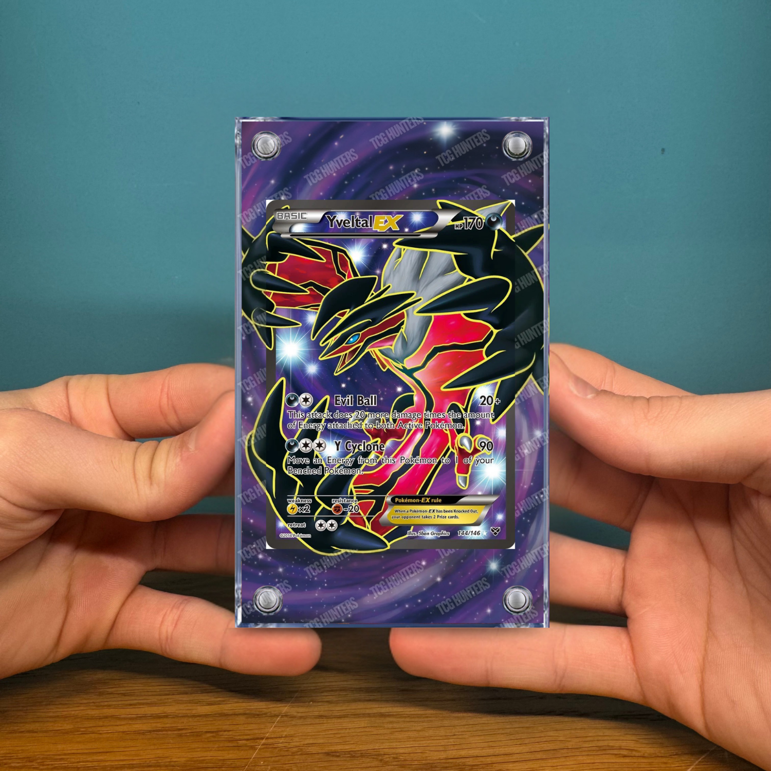 Pokémon Teca Magnetica Acrilico Extended Art - Yveltal EX XY 144 | Display Case2