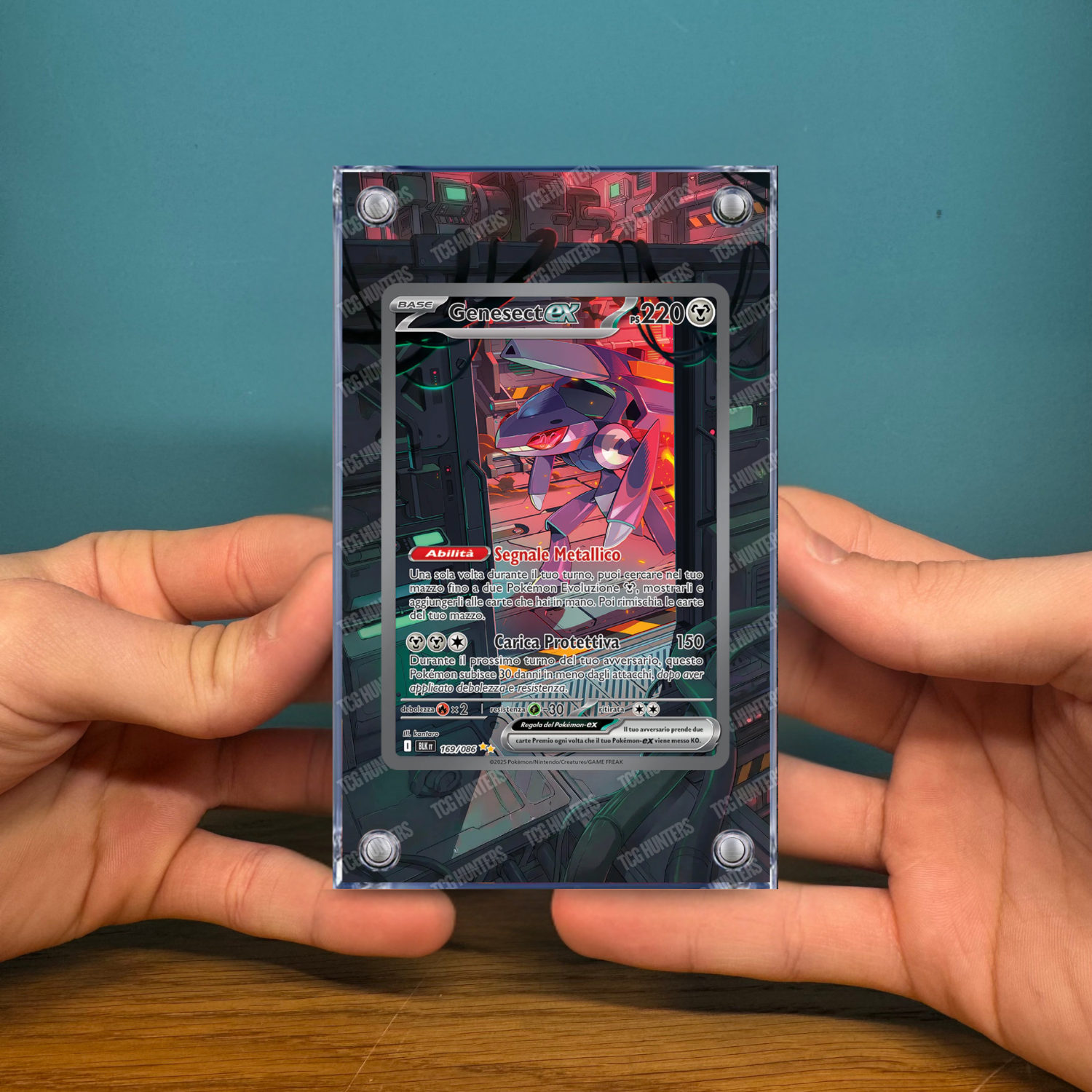 Pokémon Teca Magnetica Acrilico Extended Art - Genesect BLK 169 | Display Case2