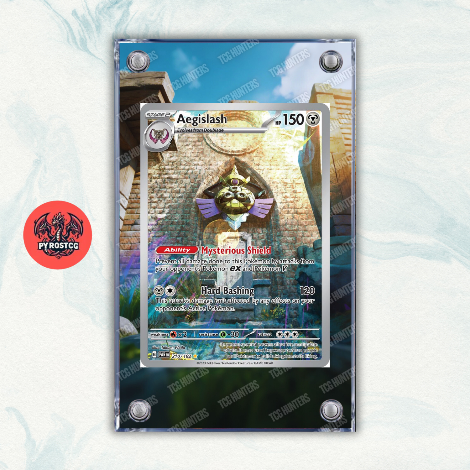 Pokémon Teca Magnetica Acrilico Extended Art - Aegislash PAR 210 | Display Case0