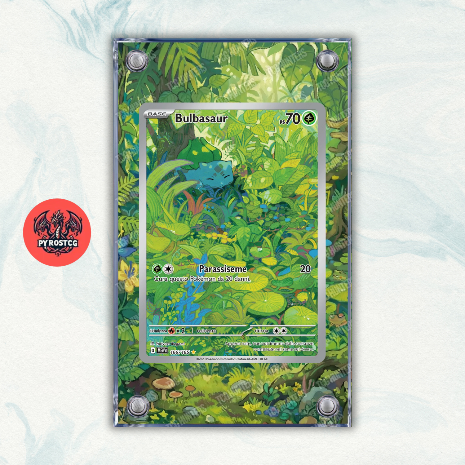Pokémon Teca Magnetica Acrilico Extended Art - Bulbasaur MEW 166 | Display Case0