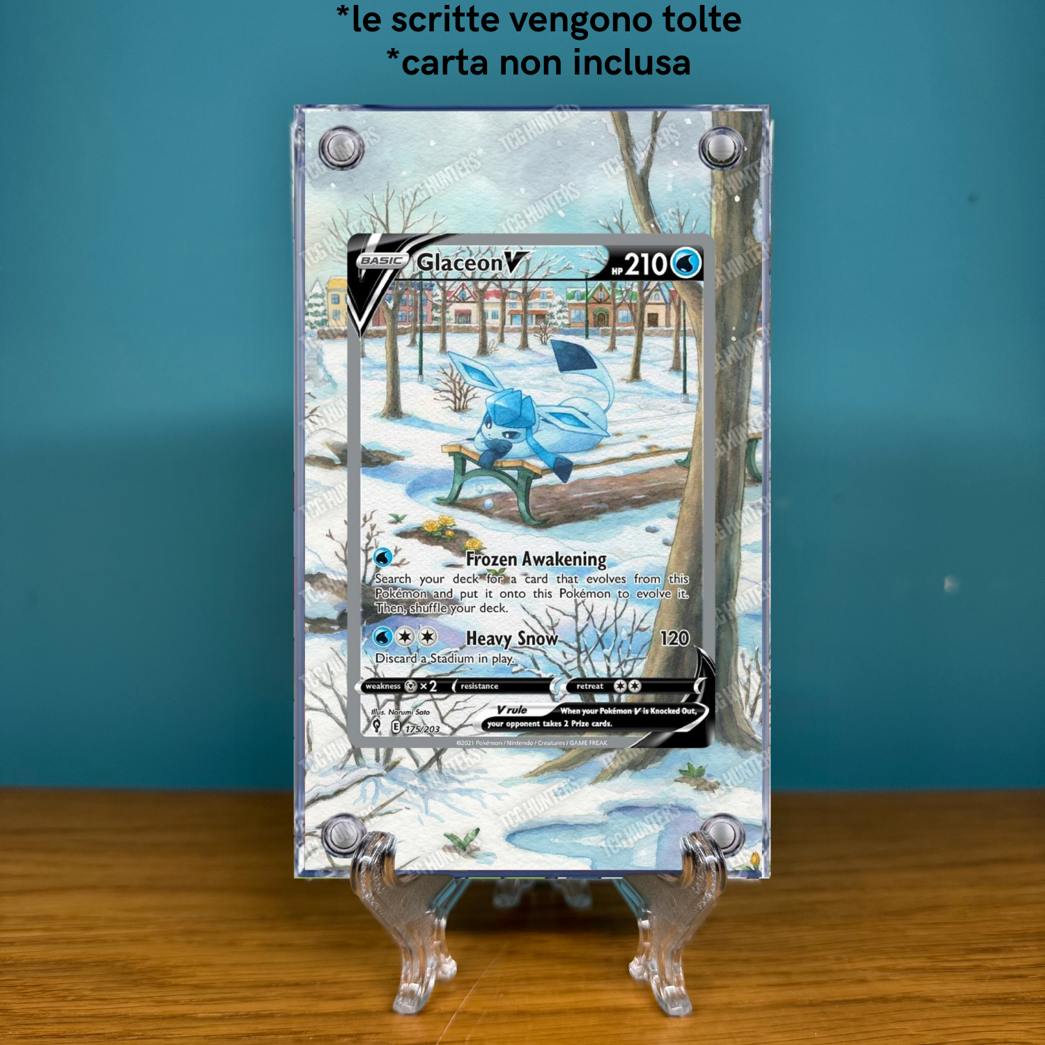 Pokémon Teca Magnetica Acrilico Extended Art - Glaceon EVS 175 | Display Case1