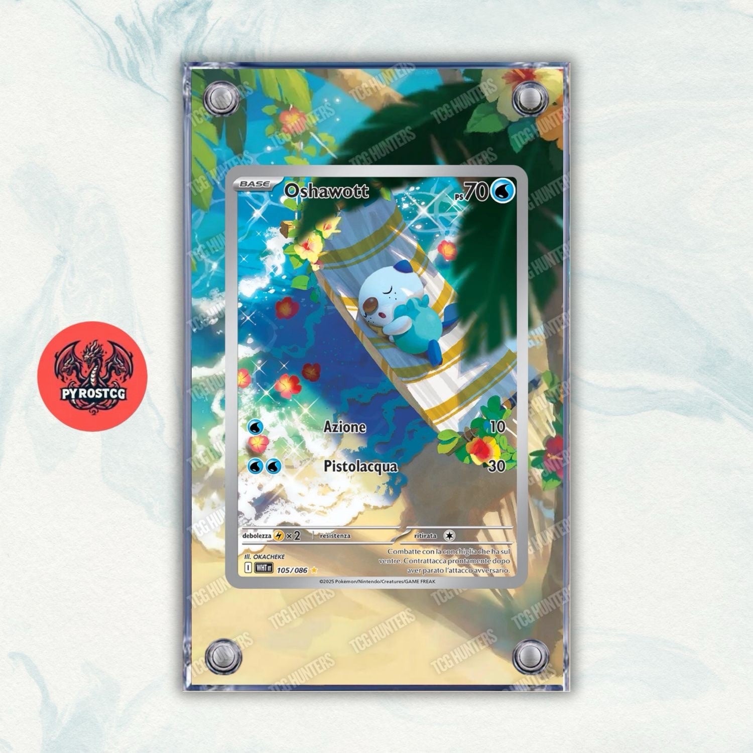 Pokémon Teca Magnetica Acrilico Extended Art - Oshawott WHT 105 | Display Case0