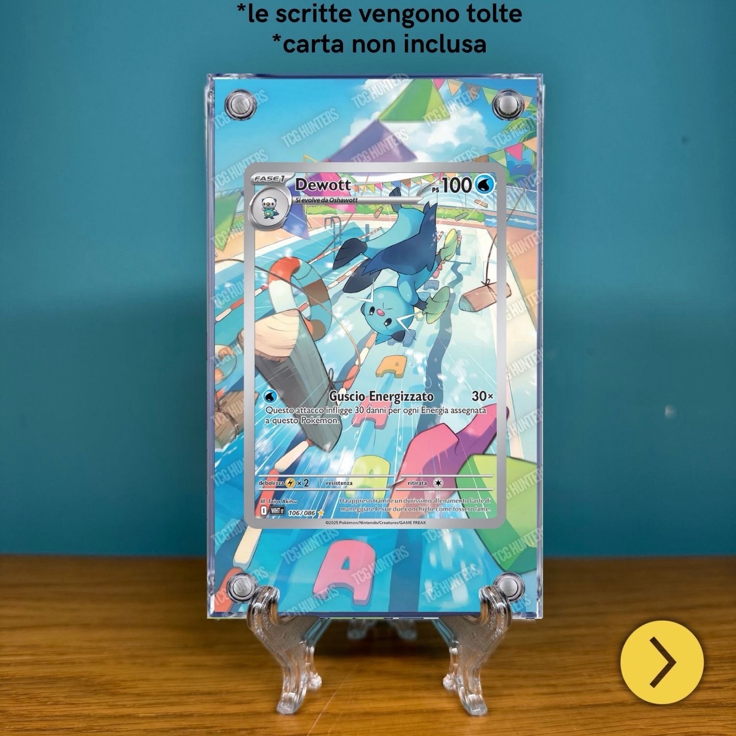 Pokémon Teca Magnetica Acrilico Extended Art - Dewott WHT 106 | Display Case1