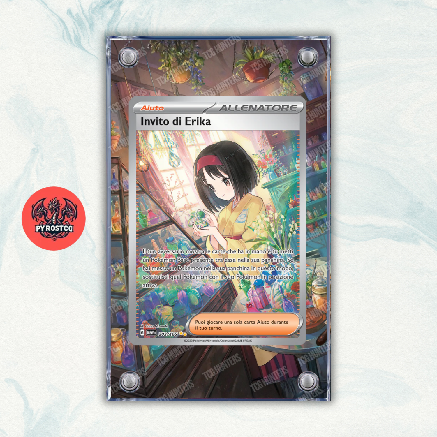 Pokémon Teca Magnetica Extended Art - Invito di Erika MEW 203 | Display Case0