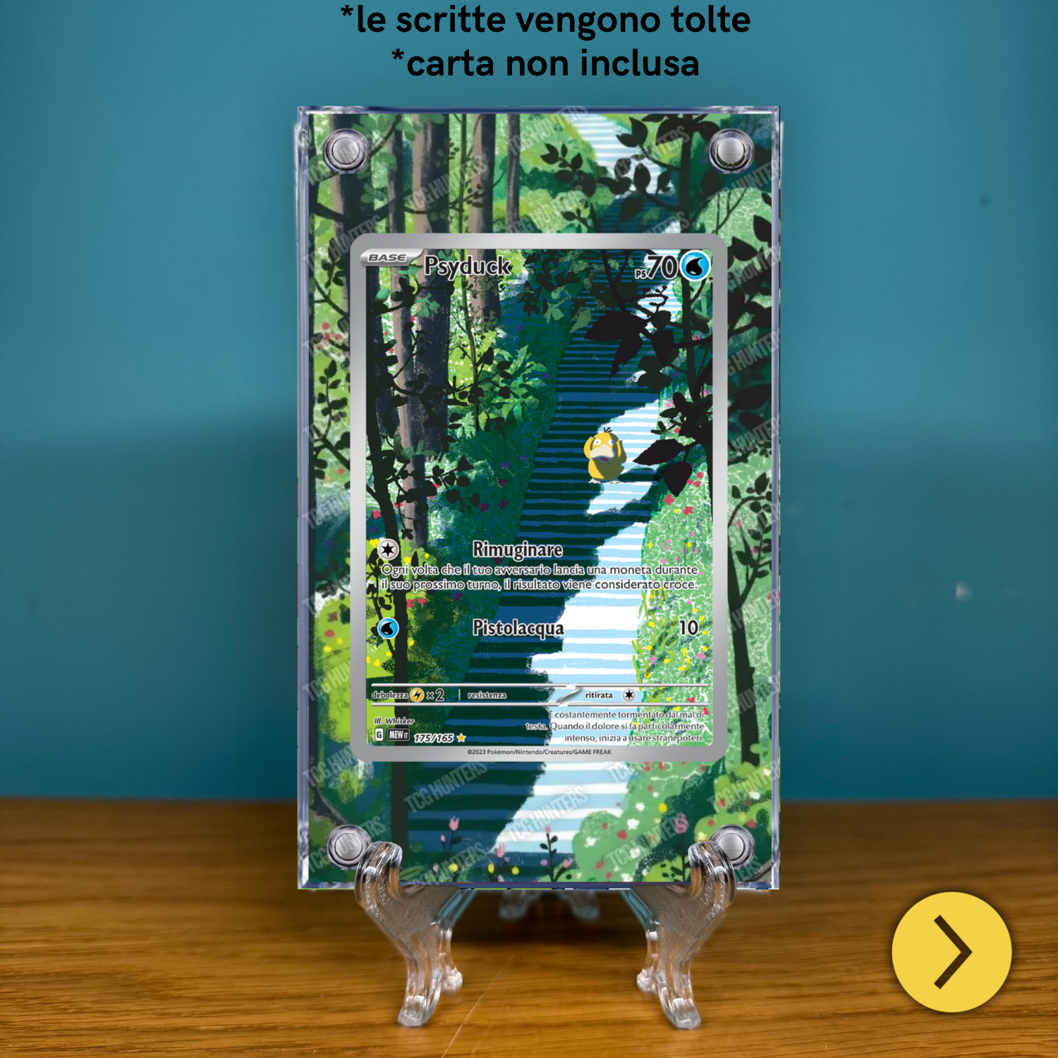 Pokémon Teca Magnetica Acrilico Extended Art - Psyduck MEW 175  | Display Case1