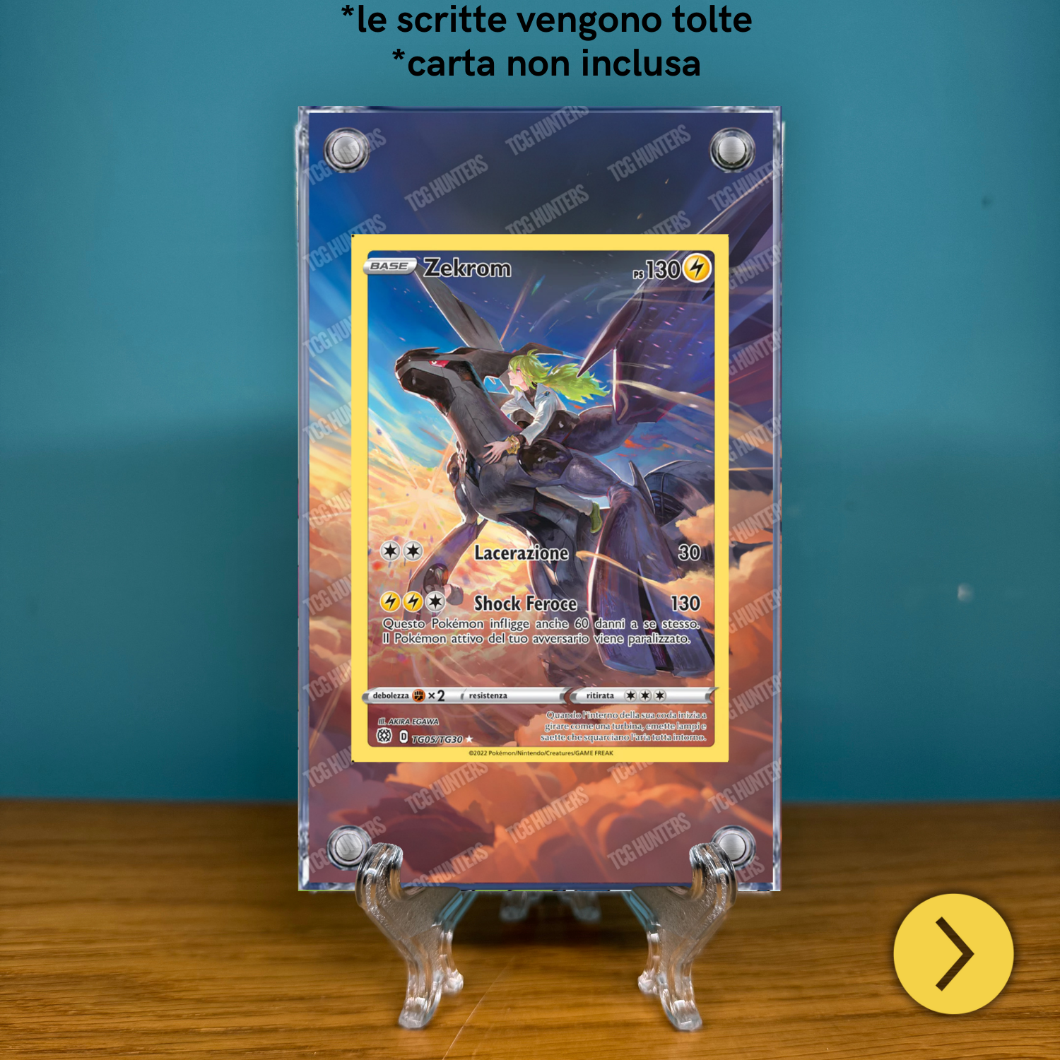Pokémon Teca Magnetica Acrilico Extended Art - Zekrom (BRS TG05) | Display Case1