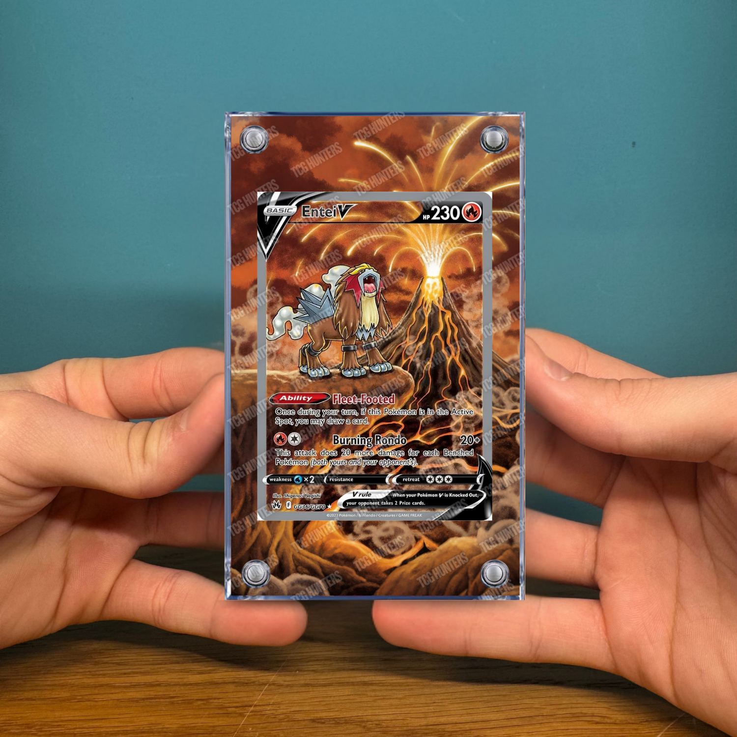 Pokémon Teca Magnetica Acrilico Extended Art - Entei V CRZ GG36 | Display Case2